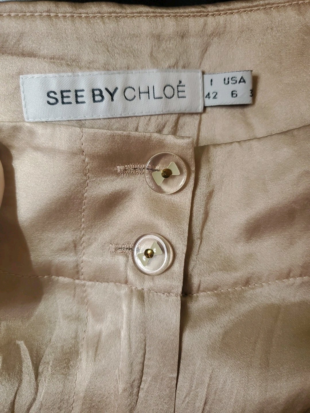 SEE by CHLOE SILK Shorts US Sz 6 Dusty Pink