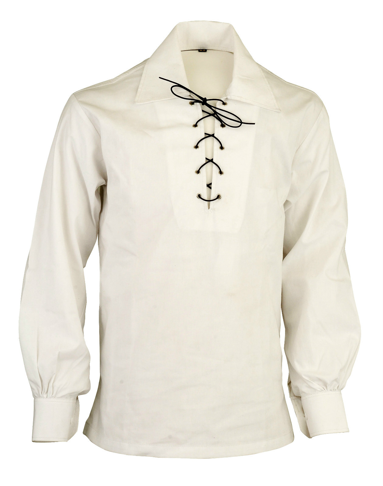 Cream Scottish Highland Jacobite Jacobean Ghillie Kilt Shirt