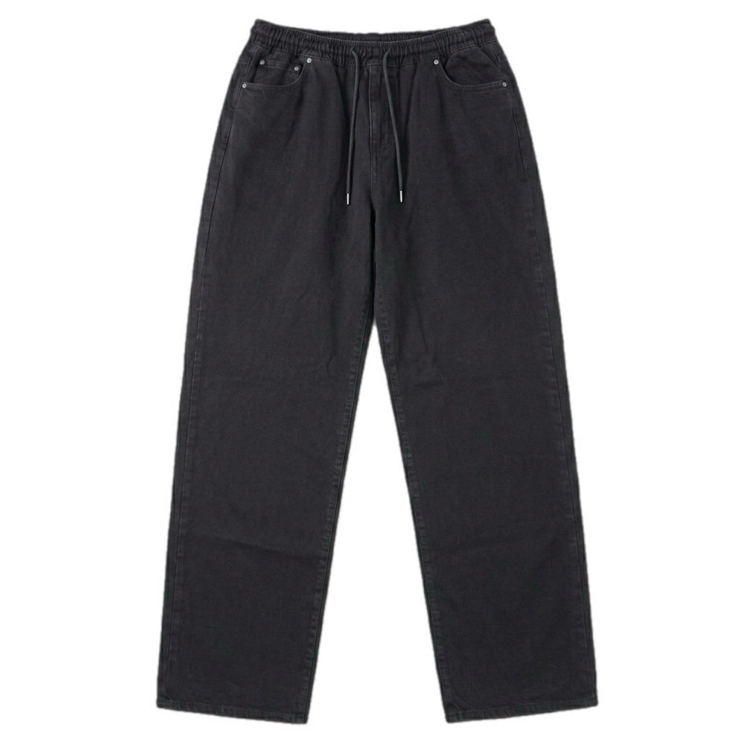 Boohoo Men’s Relaxed Light Baggy Wide Denim Stretch Jeans Pants Black (Size 36)
