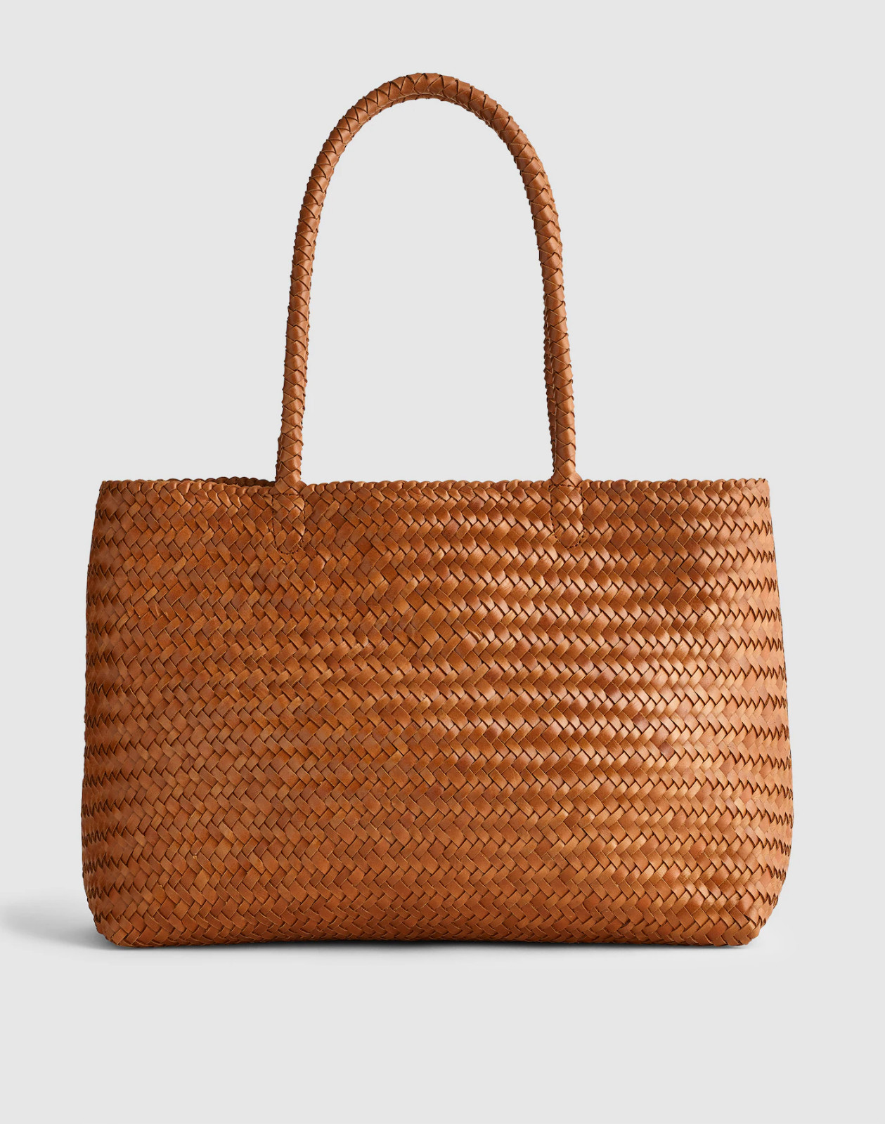 Madewell Signature Woven Tote Burnt Sienna Leather Large Shoulder Bag NP318