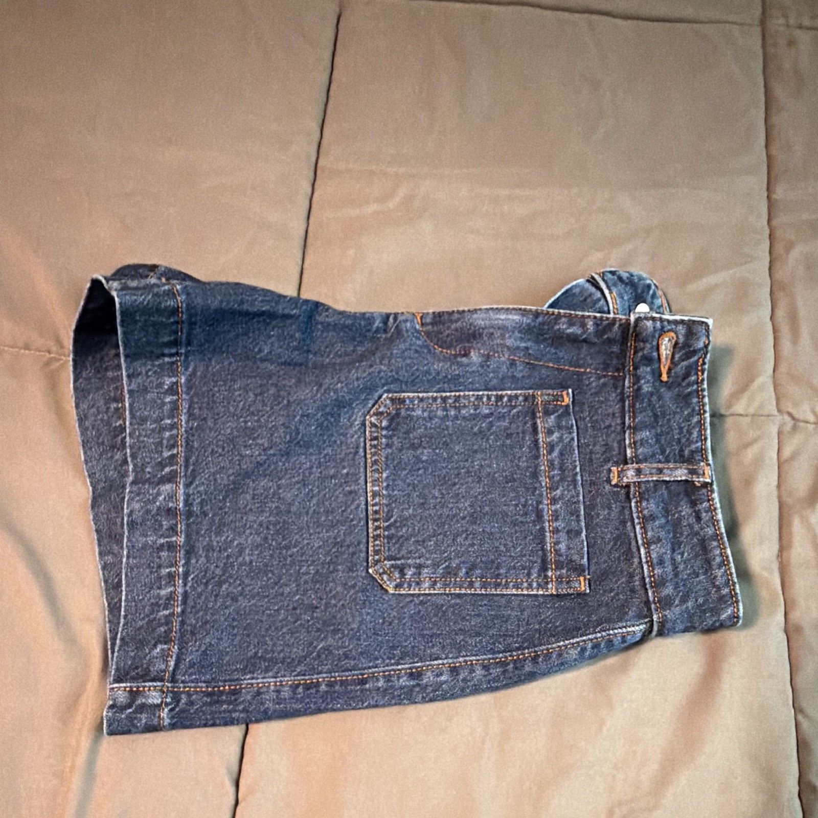 Women’s Blue Solid Denim Bermuda Shorts Regular Casual Style with Pockets