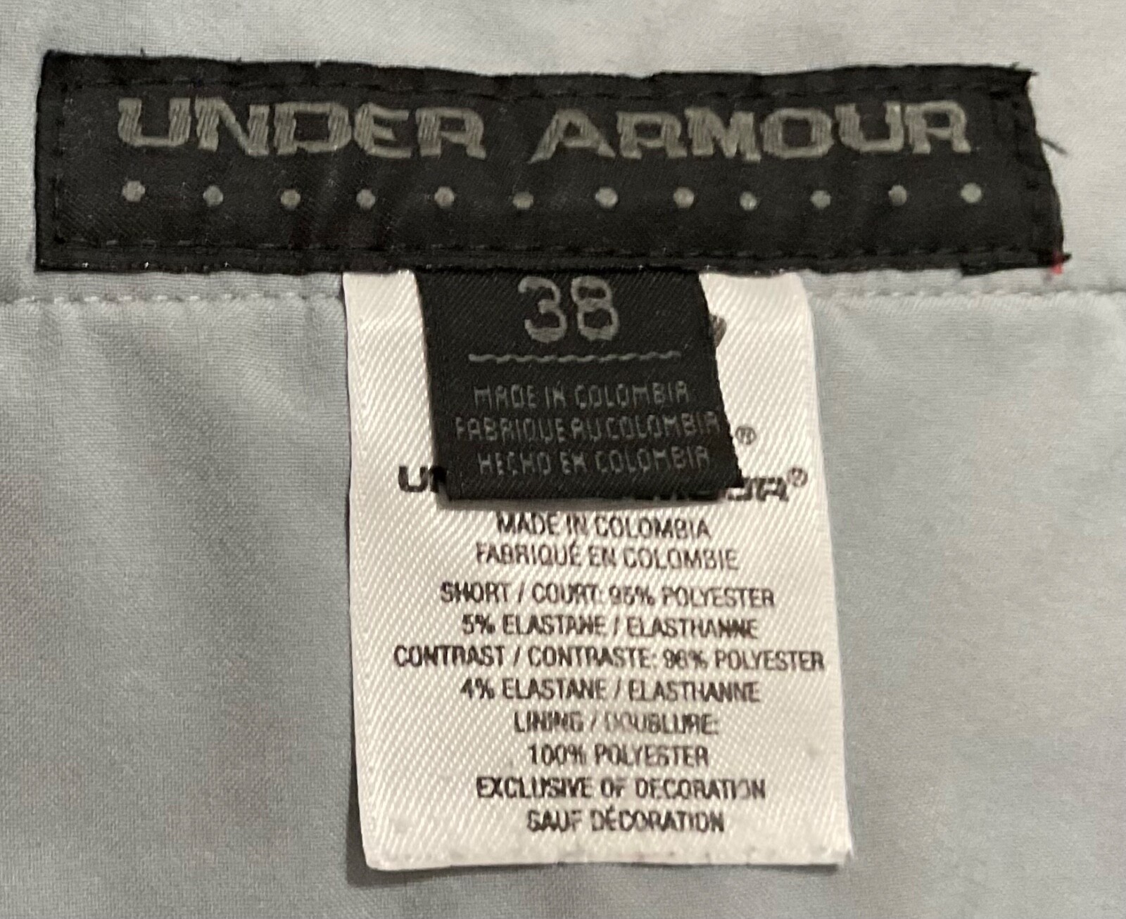 UNDER ARMOUR Performance Golf Shorts Mens 38 Length 21″ Inseam 10″ Tan