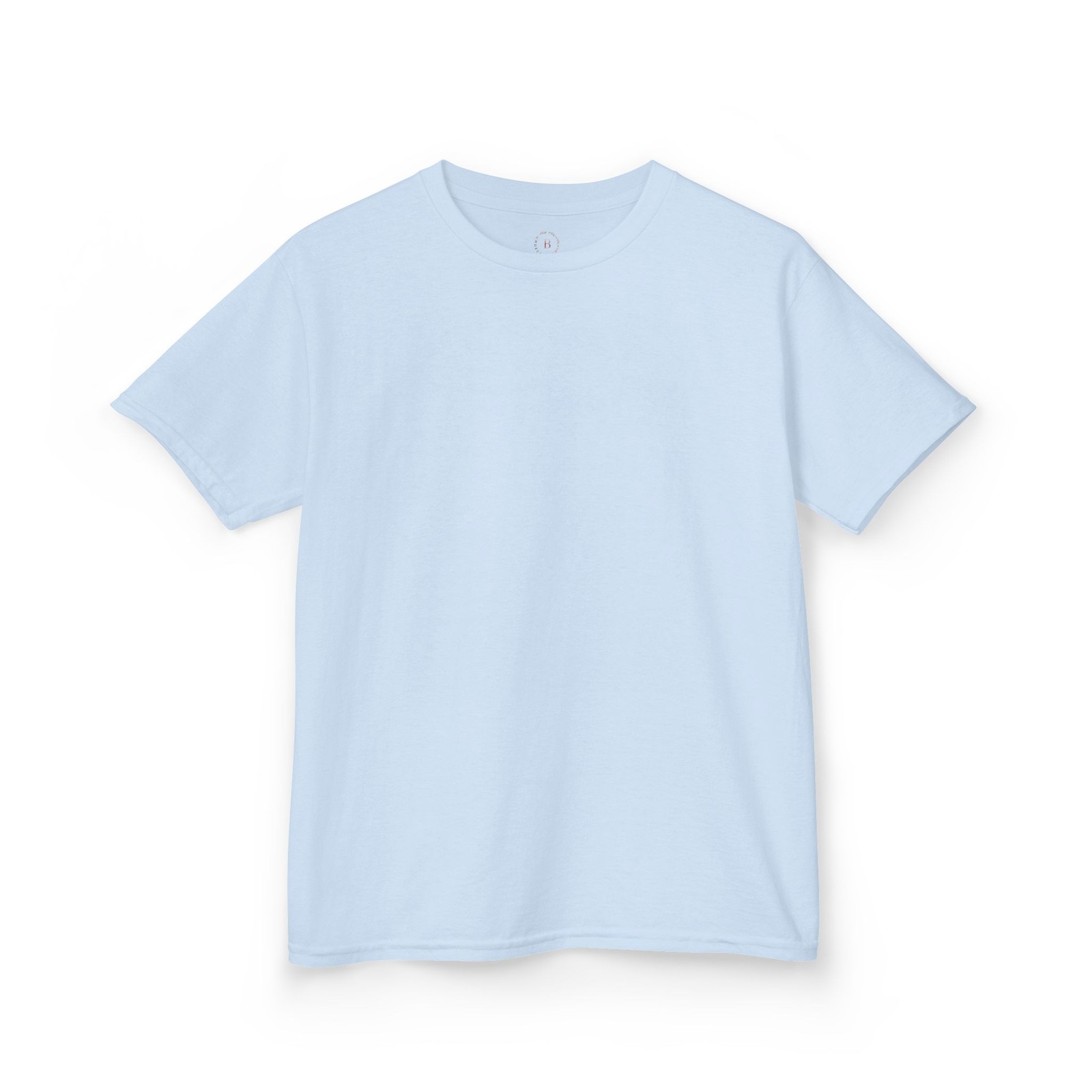 Blank White Kids Tee | HueCov Plain Cotton T-Shirt, Customizable Youth Shirt