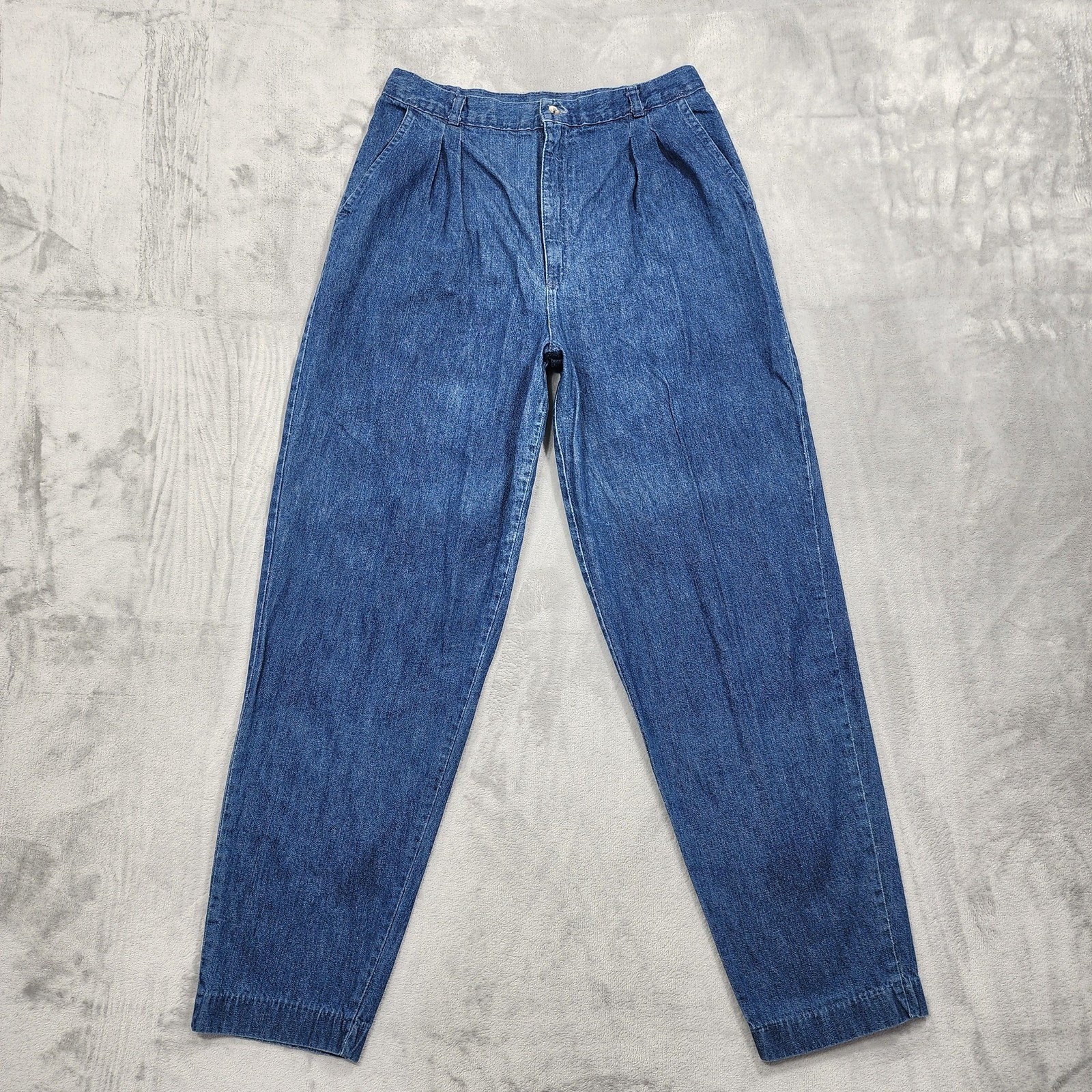 Vintage OshKosh Jeans Womens 29 Blue Denim High Rise Relaxed Tapered Pleated USA
