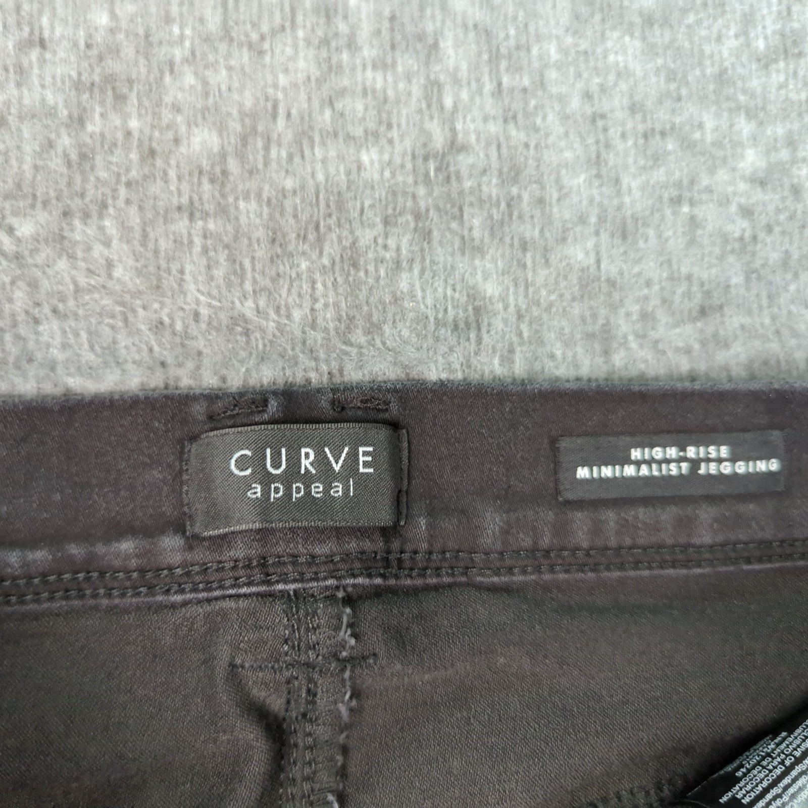 Curve Appeal Jeans Womens 30 Black High Rise Minimalist Jegging Stretch Casual