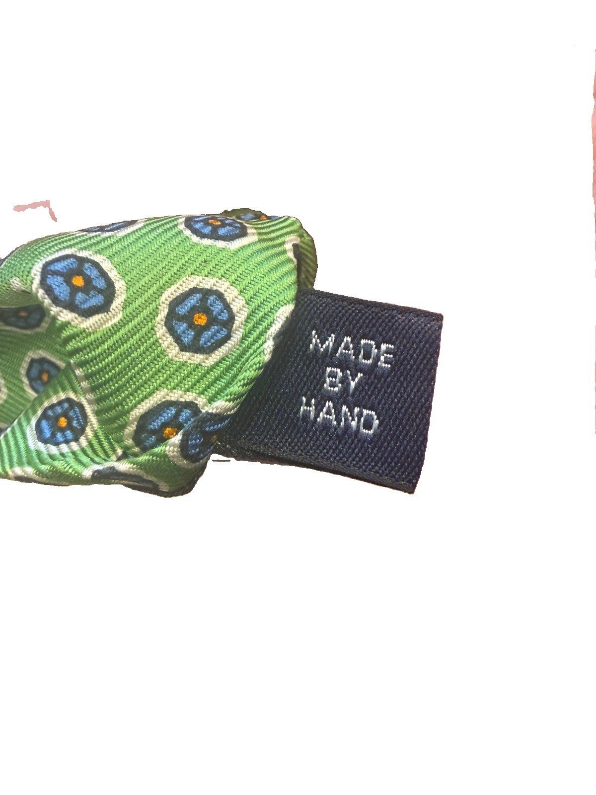 Polo Ralph Lauren Men’s Woven Silk Tie Green Blue White Geometric Logo