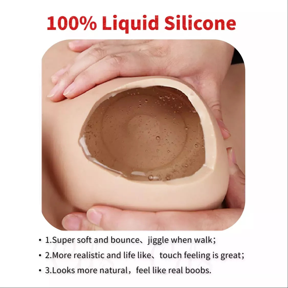 Crossdresser Silicone Breast Form Plate Fake Boobs Silicone Gel Filler X Cup