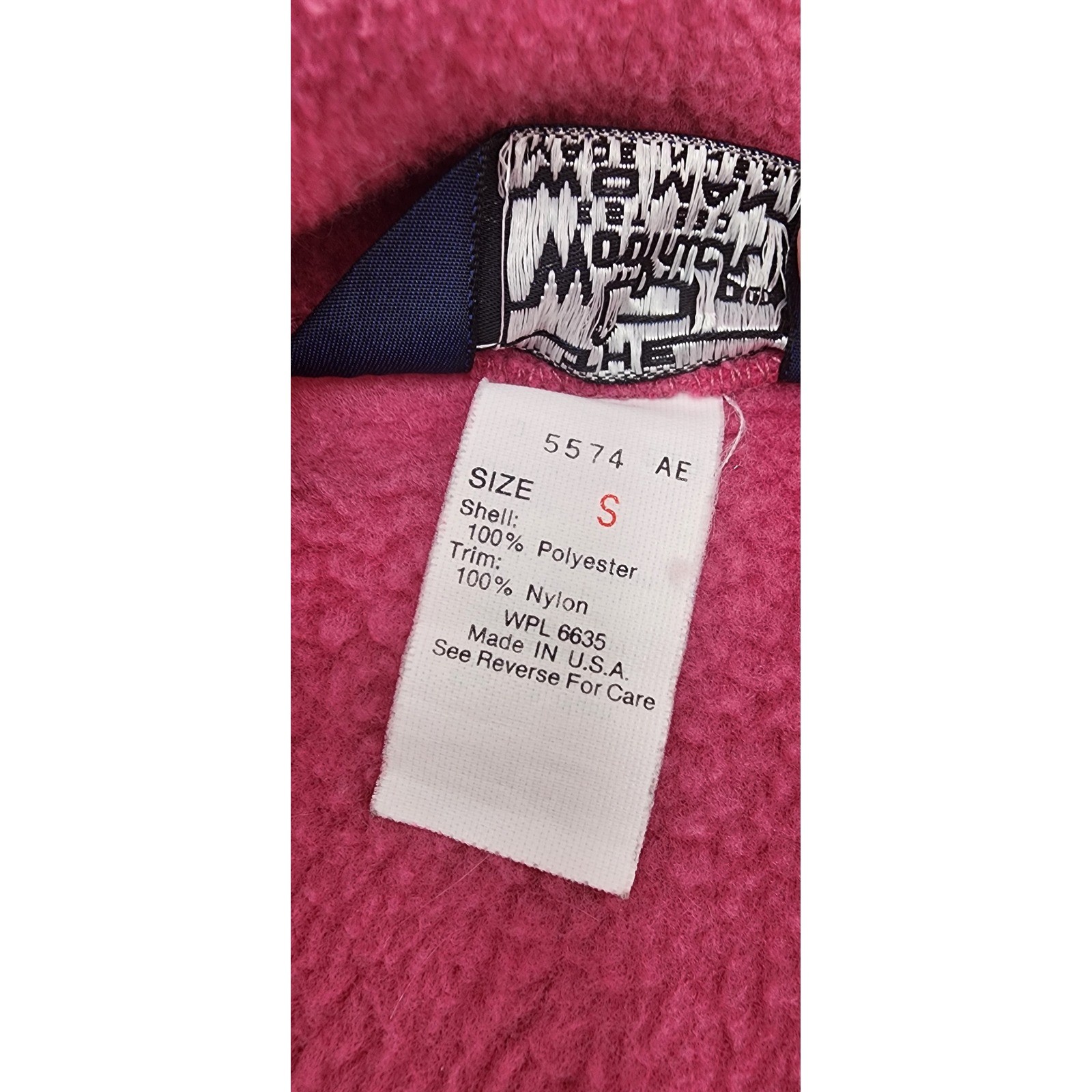 Vintage Woolrich Fleece Jacket Small Pink Made in USA Full Snap Front 90s Retro