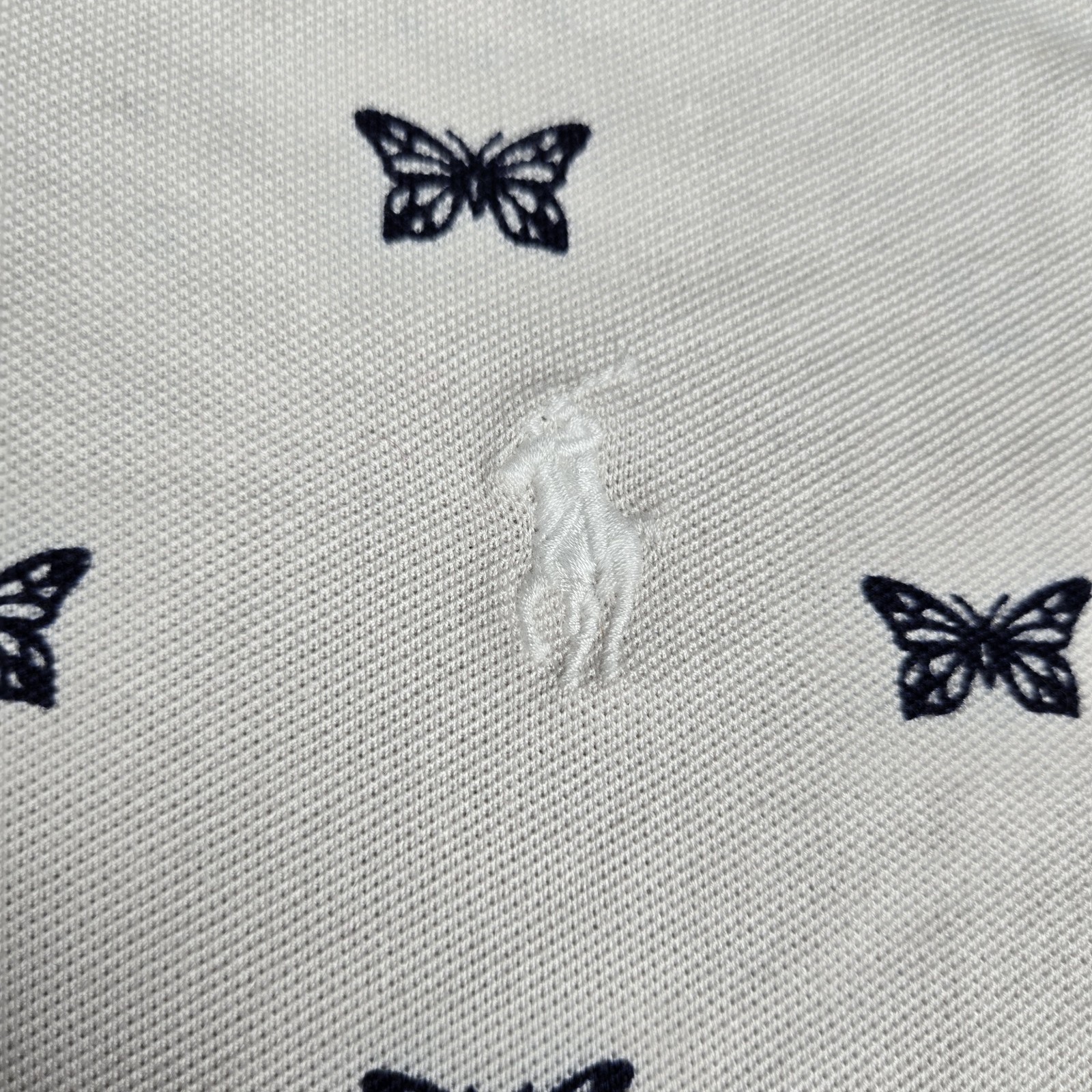Polo Ralph Lauren Mens Shirt Large Custom Slim Fit Butterfly All Over Print