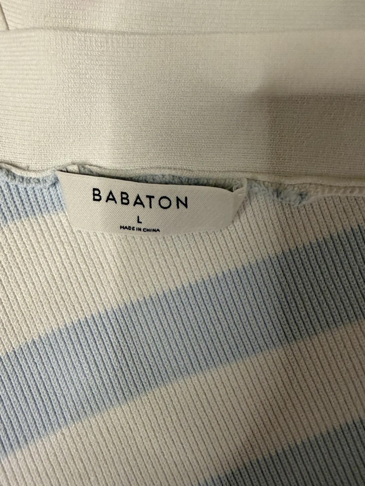 Babaton Aritzia striped ribbed mini dress size L