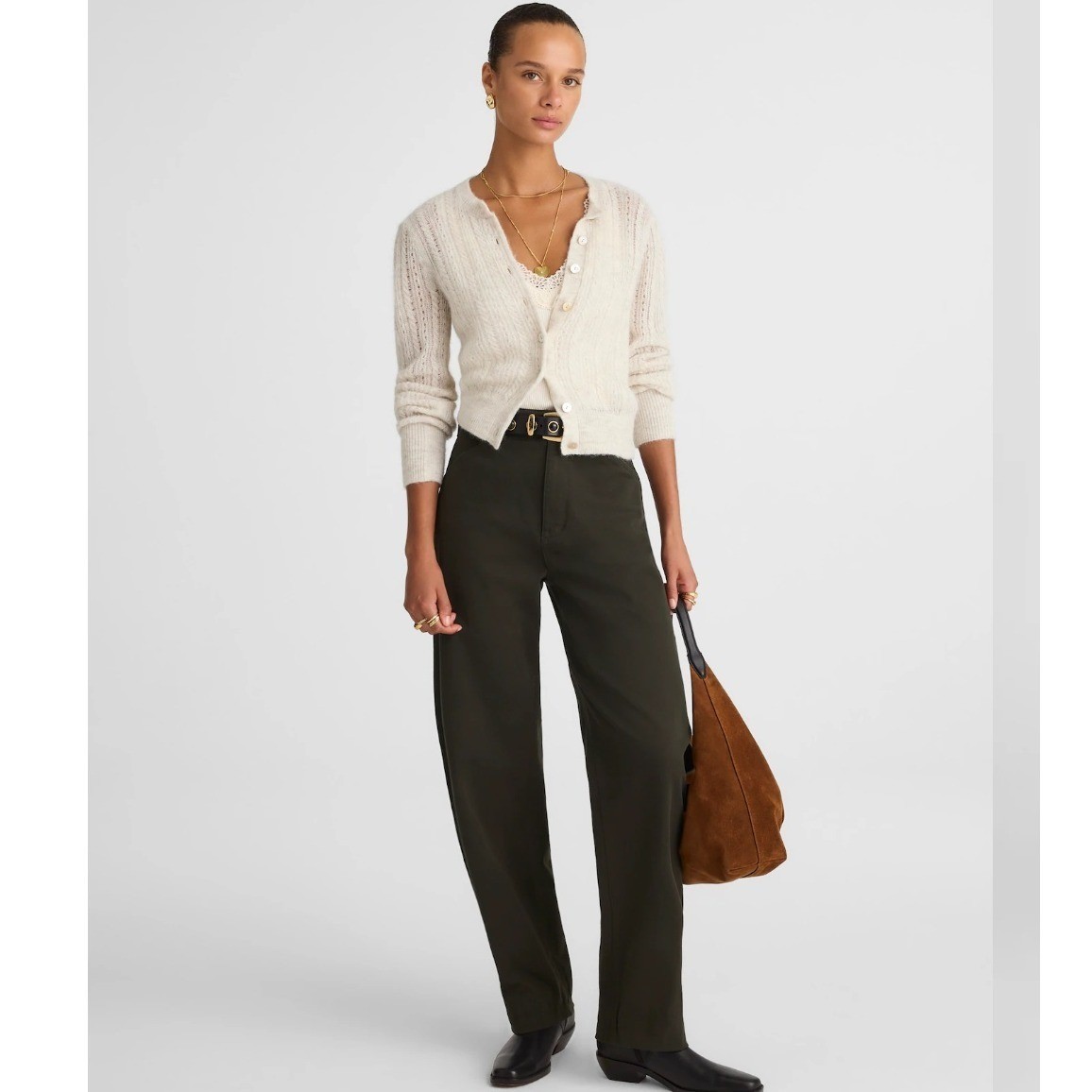 Madewell The Balloon Pant Midnight Olive Green Carpenter Trousers Size 30