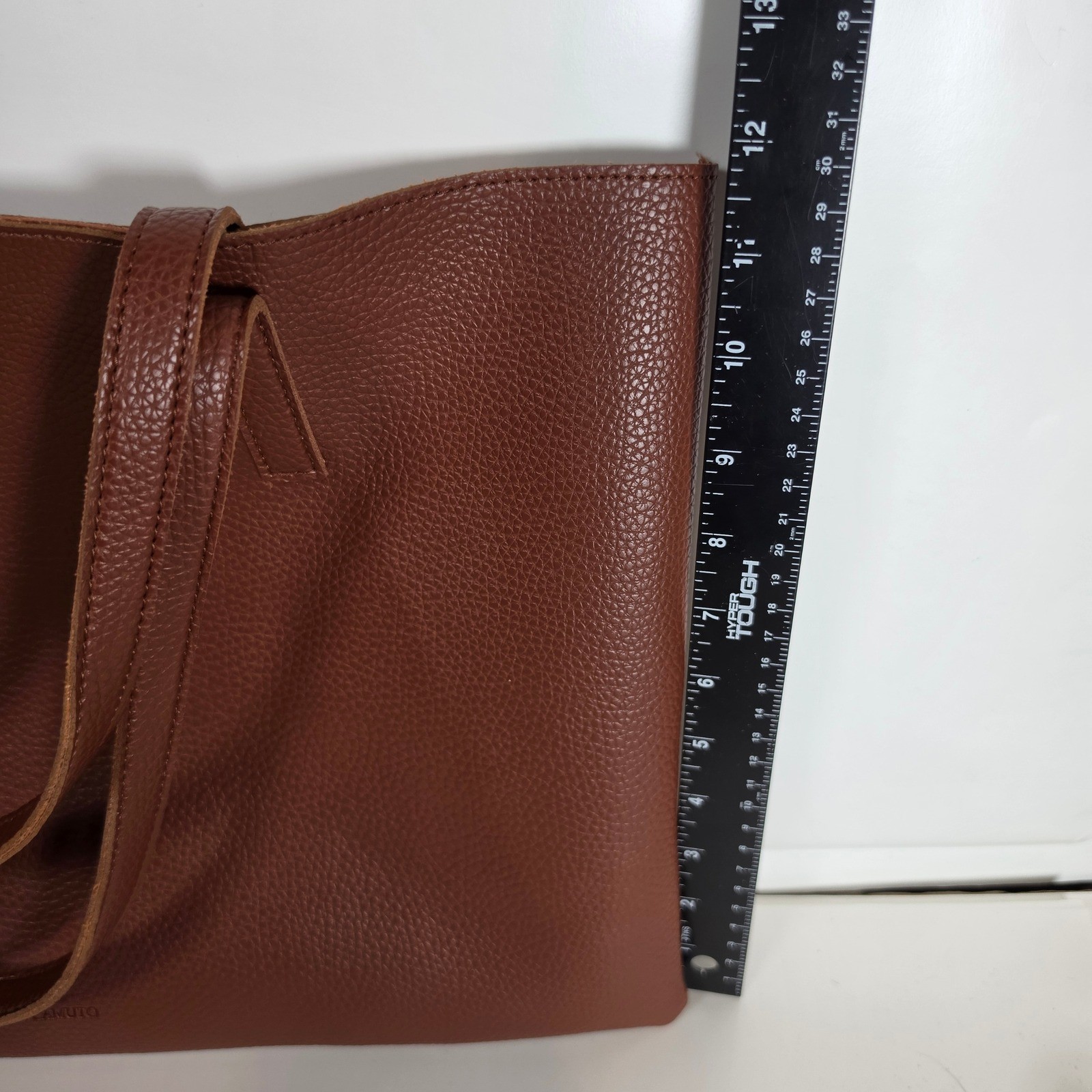 Vince Camuto Luck Tote Brown Vegan Pebble Leather Shoulder Handbag FabFitFun