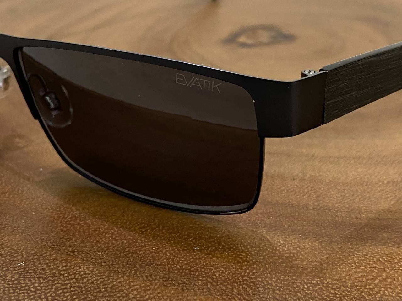 EVATIK Sunglasses 1035 Men’s Col. 131 Black UV400 Size 60 17 140 mm Full Rim