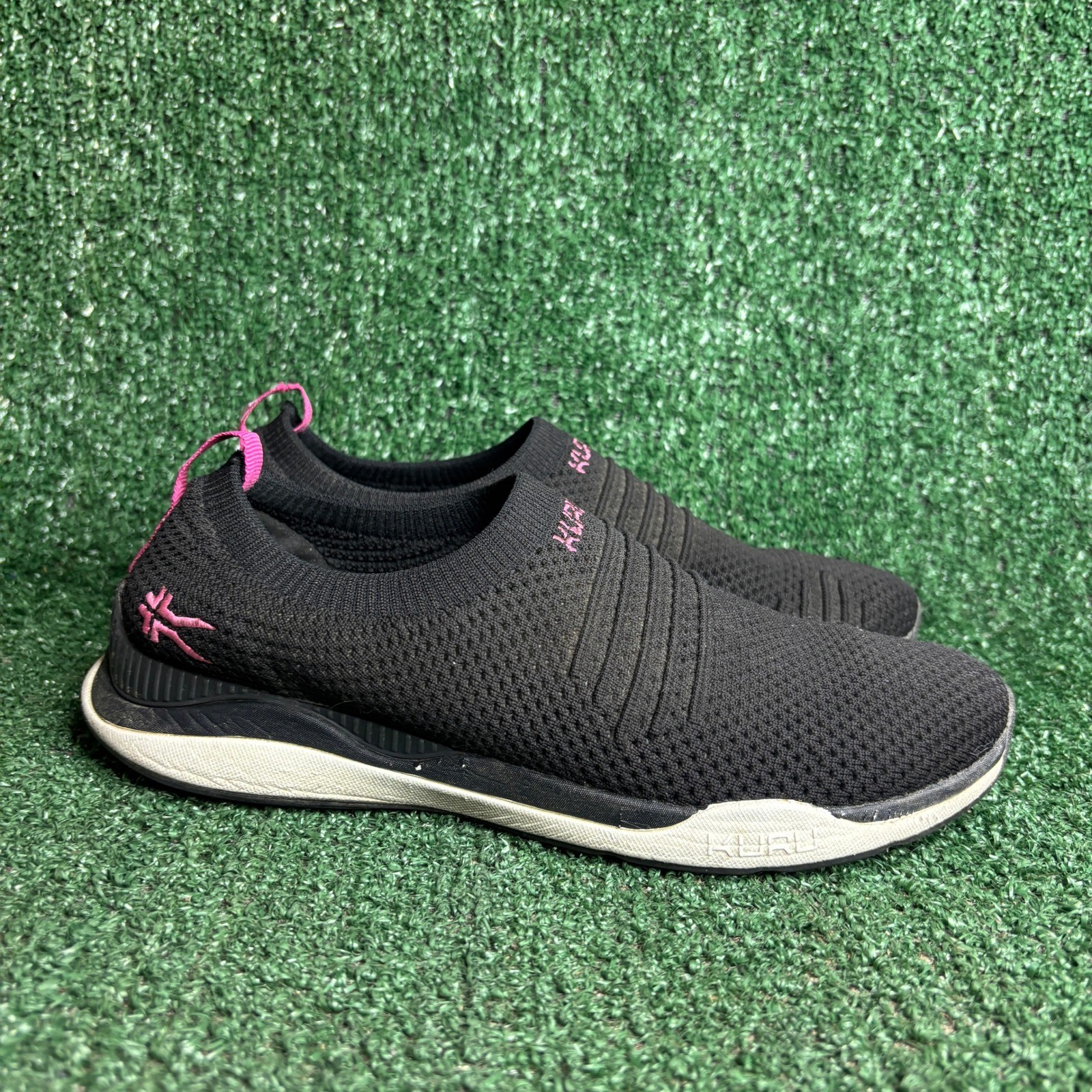 KURU Stride Orthopedic Slip On Knit Breathable Walking Sneaker Black Womens 8.5