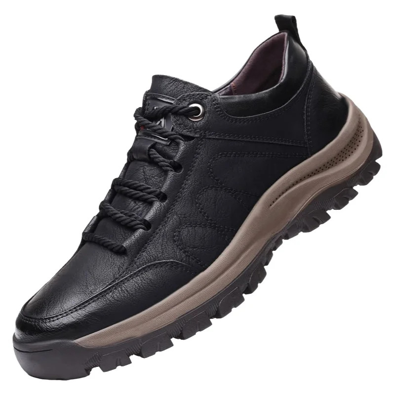 Men’s Casual Outdoor Mountain Shoes Single Cotton British Style Anti-Slip Leathe