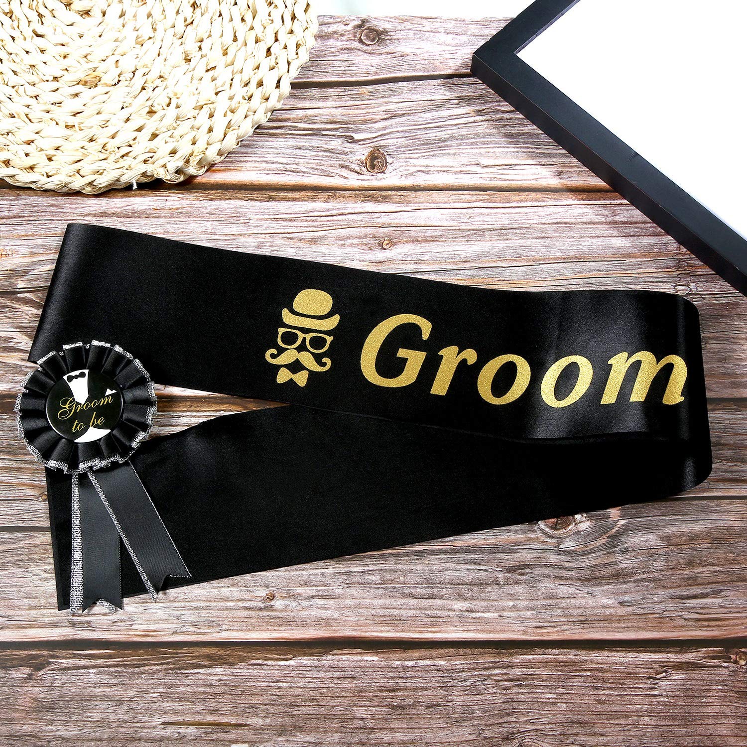 Sash: 82 Cm X 9.5 Cm, Badge: 15.5 X 8 Gold, satin (for sash), and as shown…
