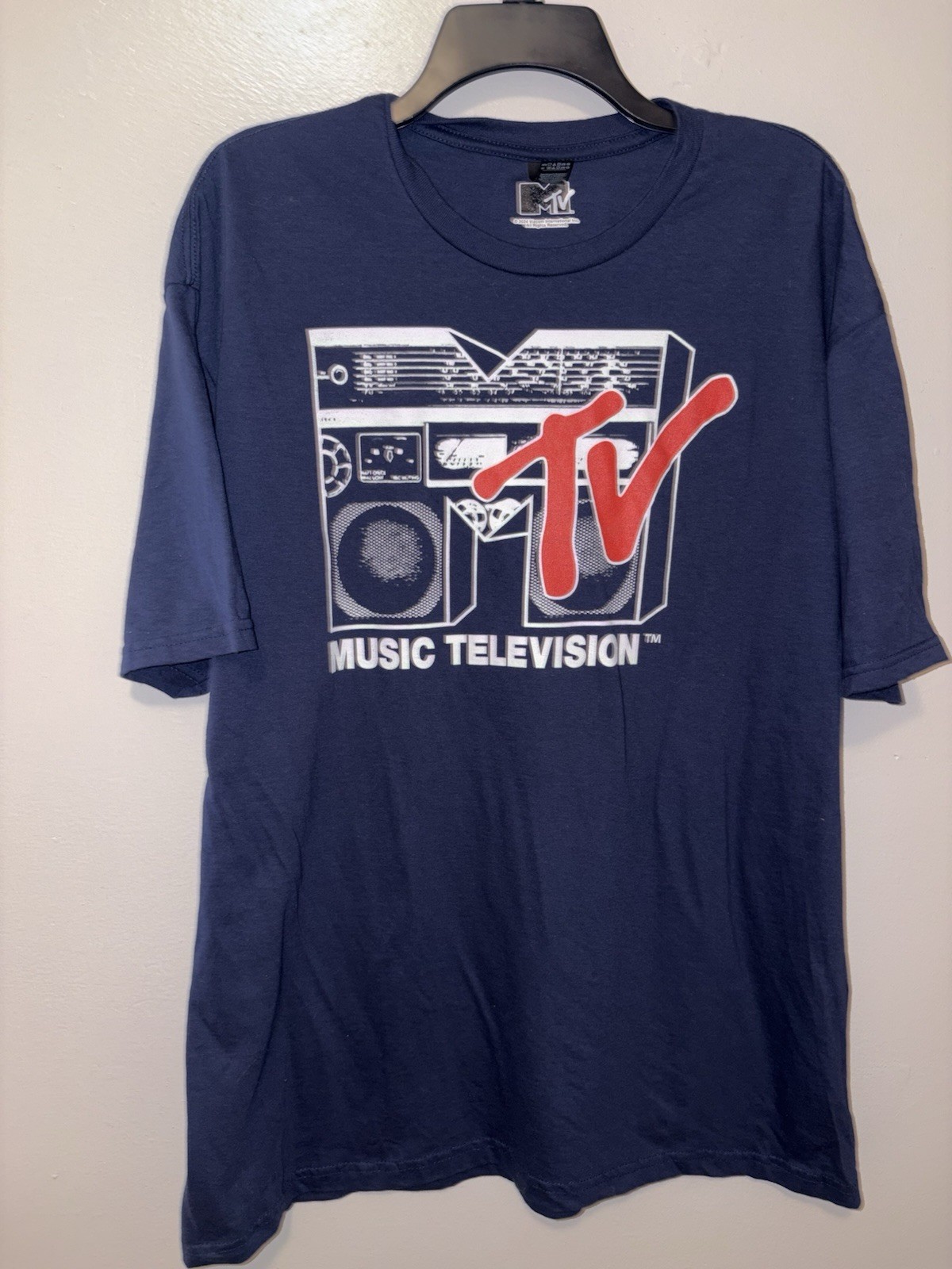 Mtv Men’s Graphic Navy Blue Tee T-Shirt NEW! XL
