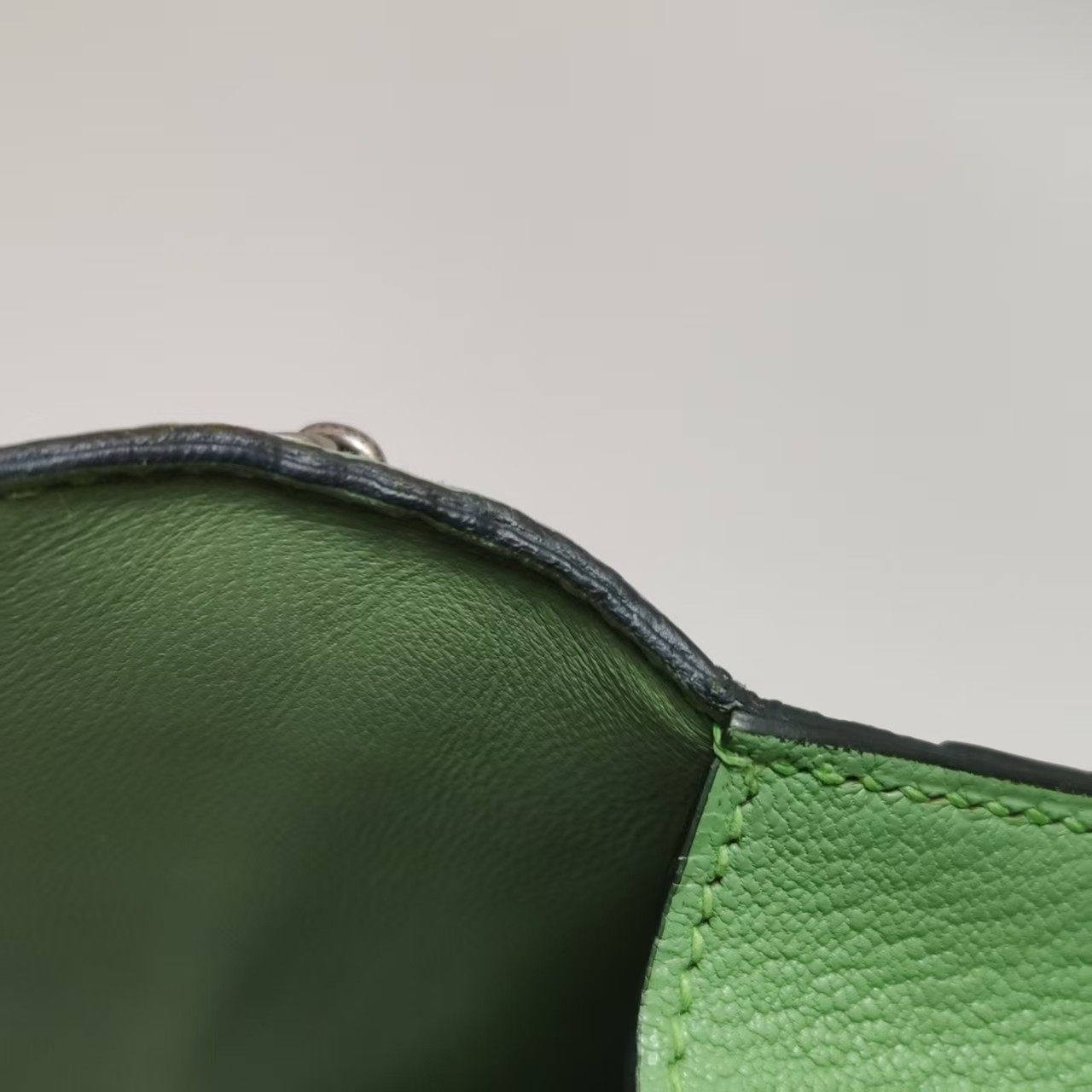 Hermes Verrou Mini 17 Chevre Mysore Vert Criquet 3I Avocado Green SilverPHW Auth