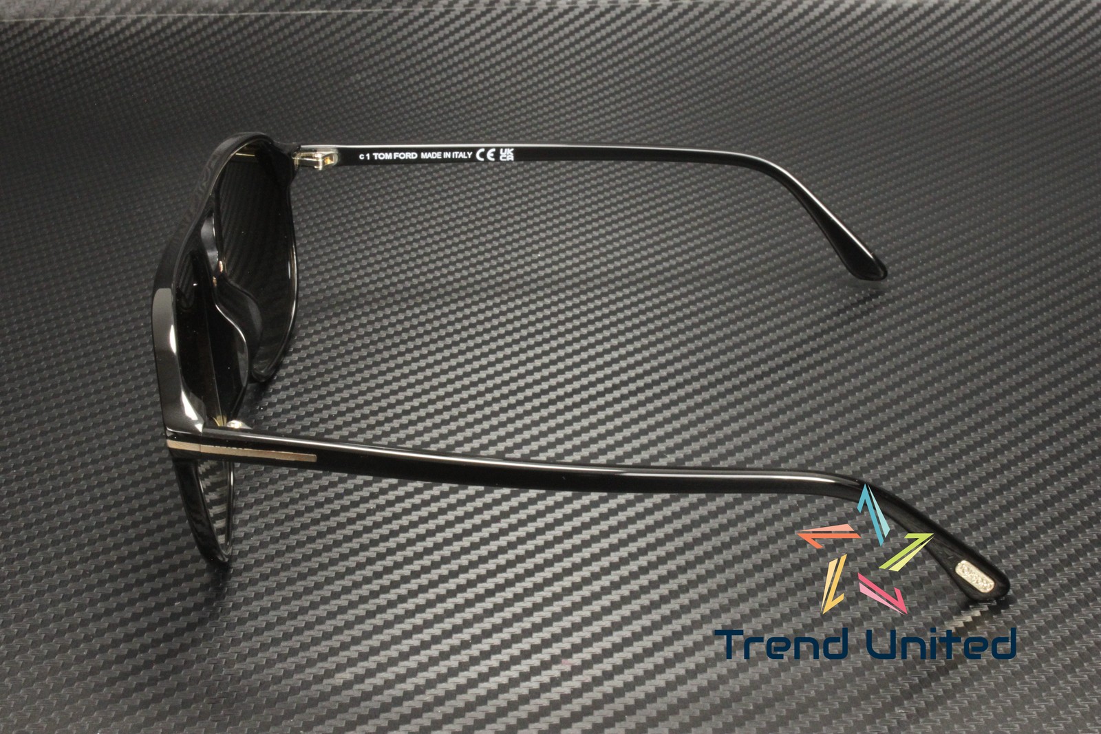 Tom Ford Bruce FT1026 01D Shiny Black Smoke Polarized 61 mm Men’s Sunglasses