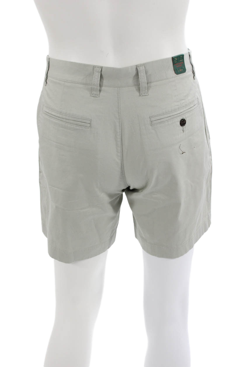 J Crew Mens Chino Shorts Gray 98% Cotton 2% Elastane Size 29