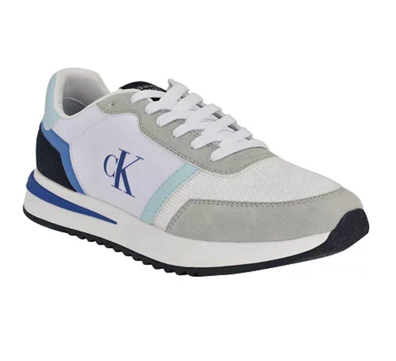 Calvin Klein Picio Men’s Lace-up Boots Medium Blue/White Multi : Size 10 M