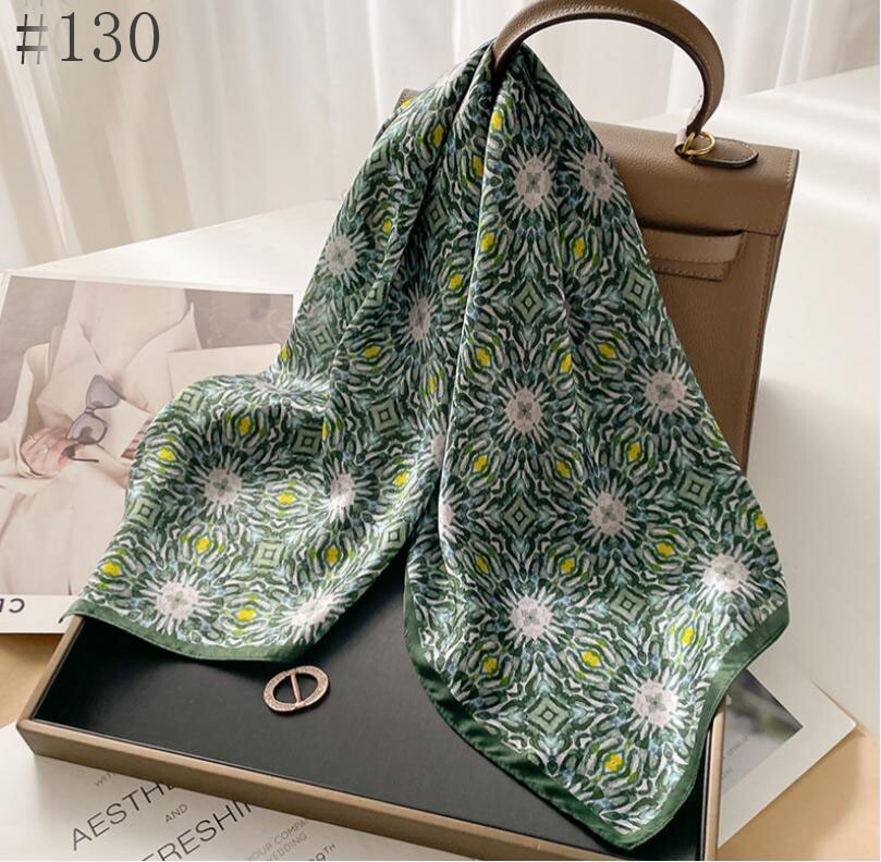 100% Mulberry Silk 27″ Square Scarf Women Neckerchief Wrap Multiple styles