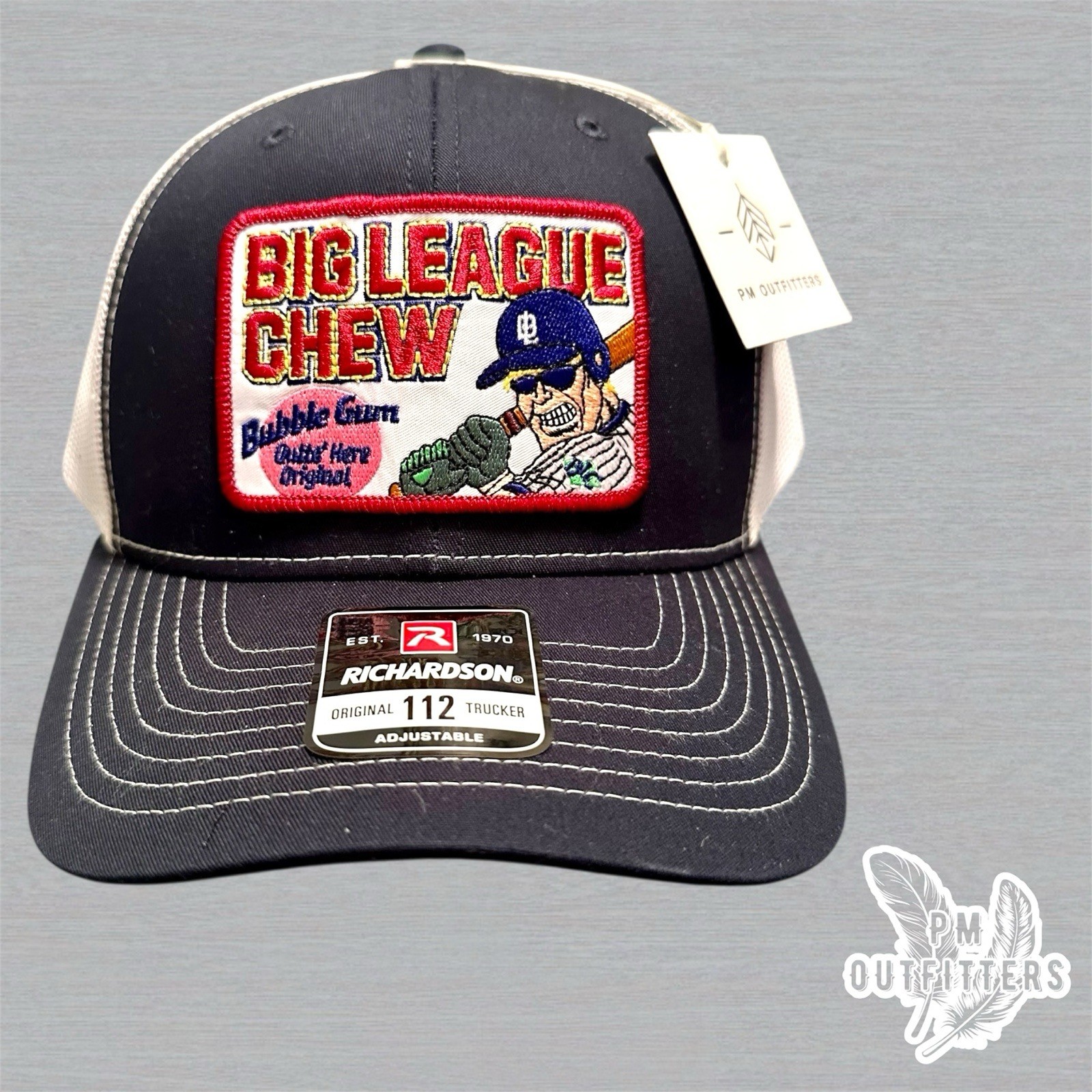 Big League Chew Retro Patch | Navy & White Richardson 112 Trucker Hat Snapback