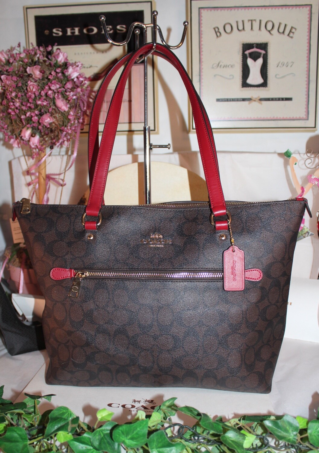 COUTURE COACH LARGE CC MONOGRAM TOTE BAG!