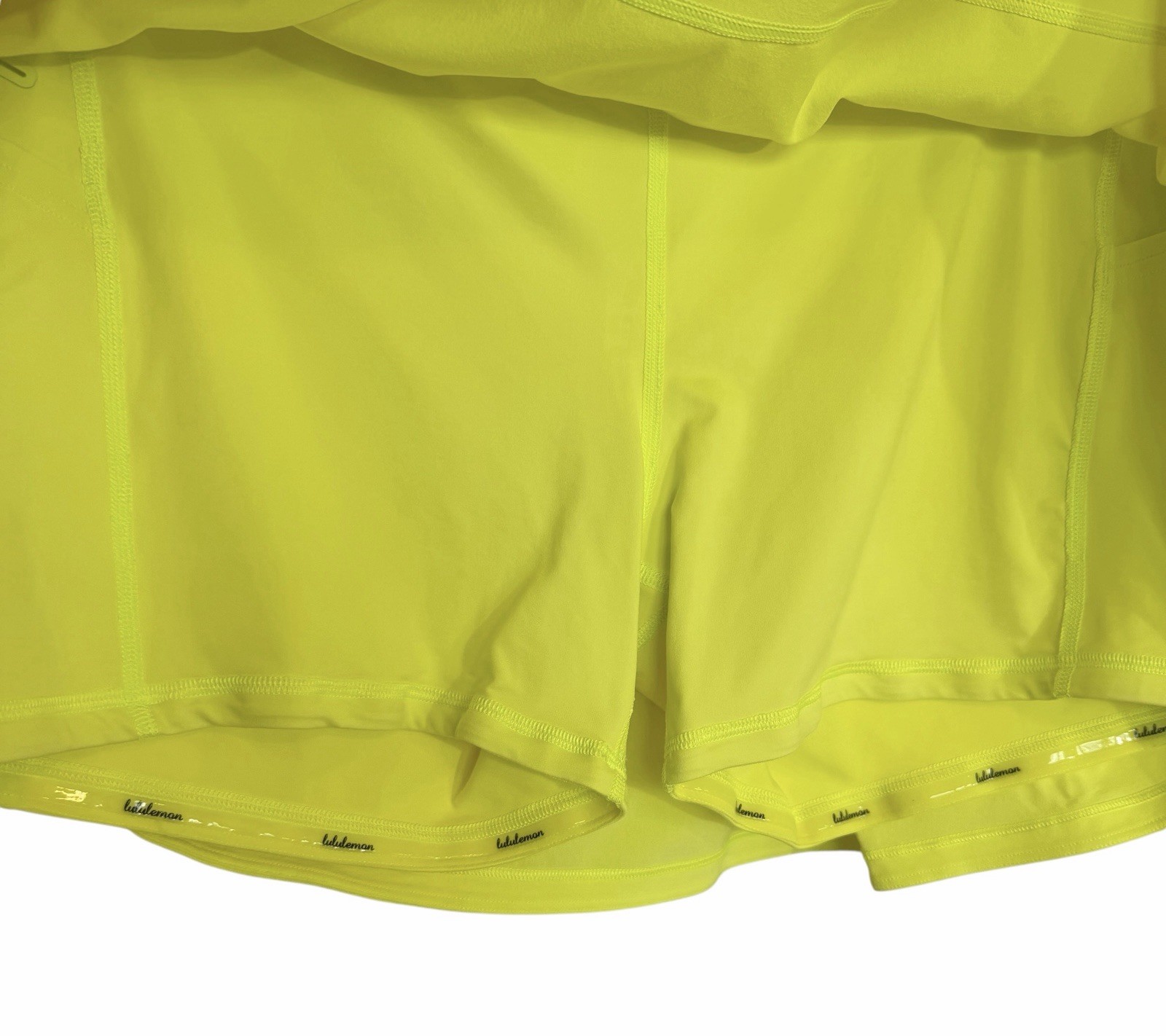 Lululemon Pace Rival Mid-Rise Skirt Skort Electric Lemon Yellow Size 14
