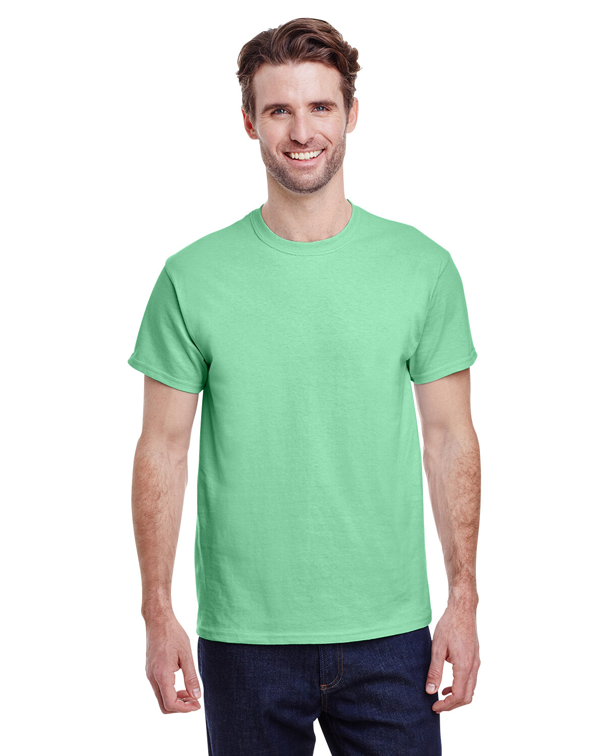 Gildan G500 Mint Green M Adult T shirt Heavy 5.3 oz 100% Cotton Menta camisa