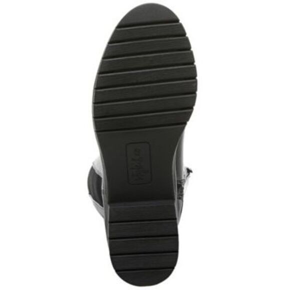 STYLE & COMPANY Womens Black Strap Accent Side Goring Lug Sole Padded