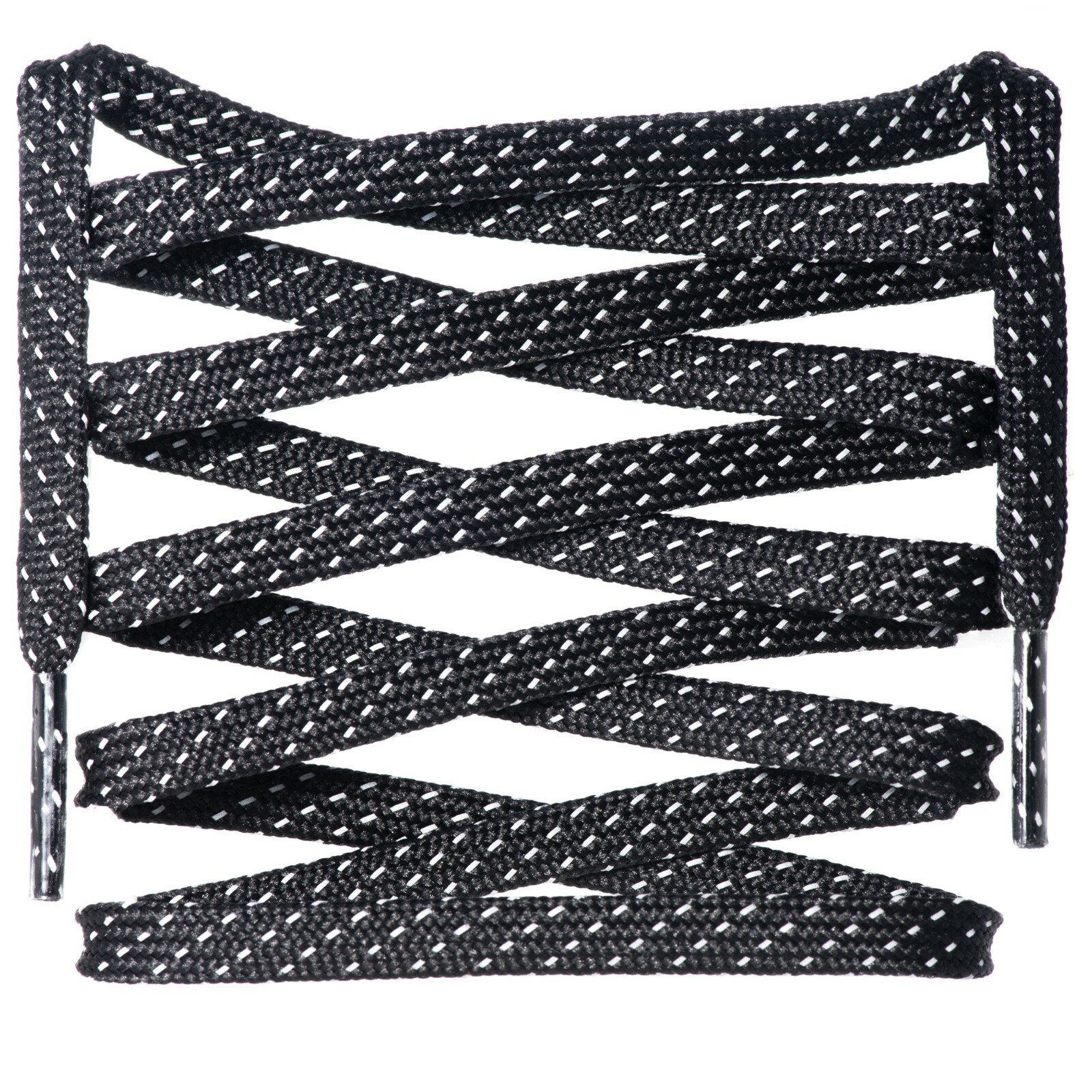 LitLaces – 3M Flat Shoelaces Dotted Reflective for Running Shoes Night Time