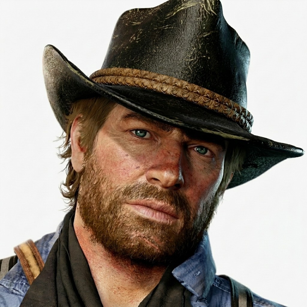 New Arthur Morgan Cowboy Men Hat Handmade Real Cowhide Leather Western Replica