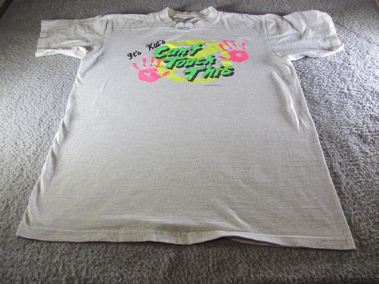 Vintage Cant Touch This Adult Shirt Gray XL MC Hammer 90s California USA