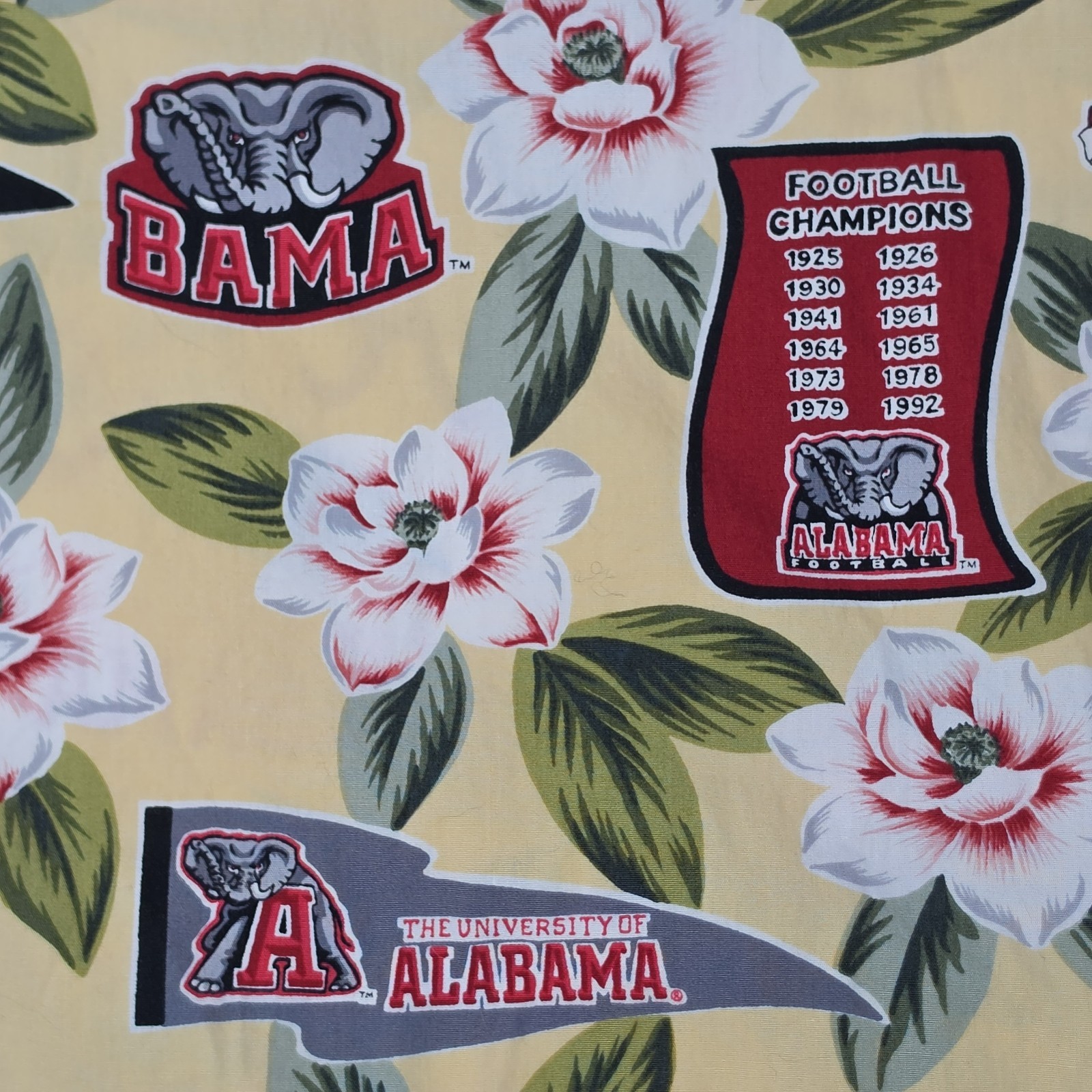 Reyn Spooner Alabama Crimson Tide Aloha Hawaiian Shirt XXL 100% Cotton USA
