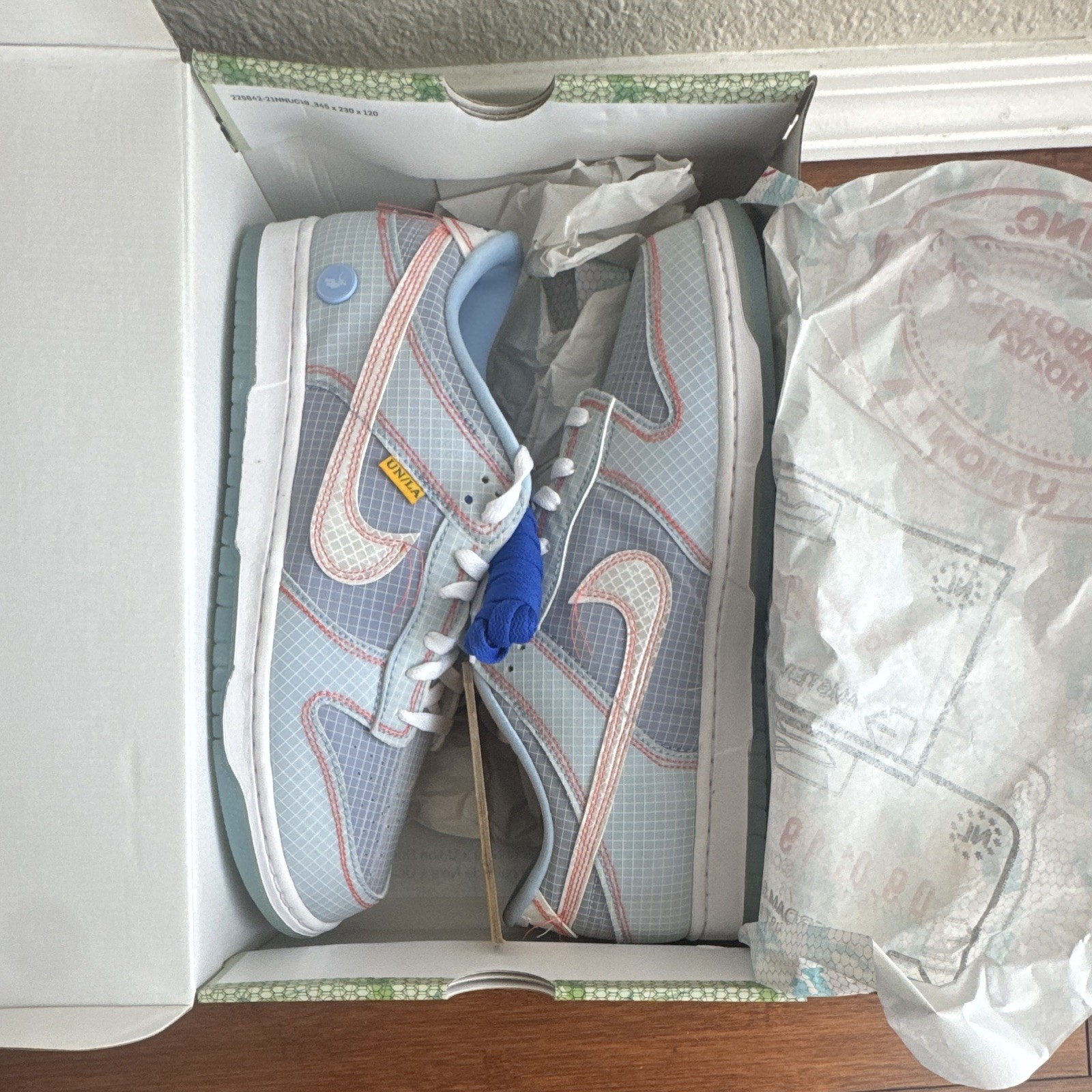 Nike Dunk Low x Union LA Passport Pack Argon Gray/White/Blue Sneaker DJ9649-400