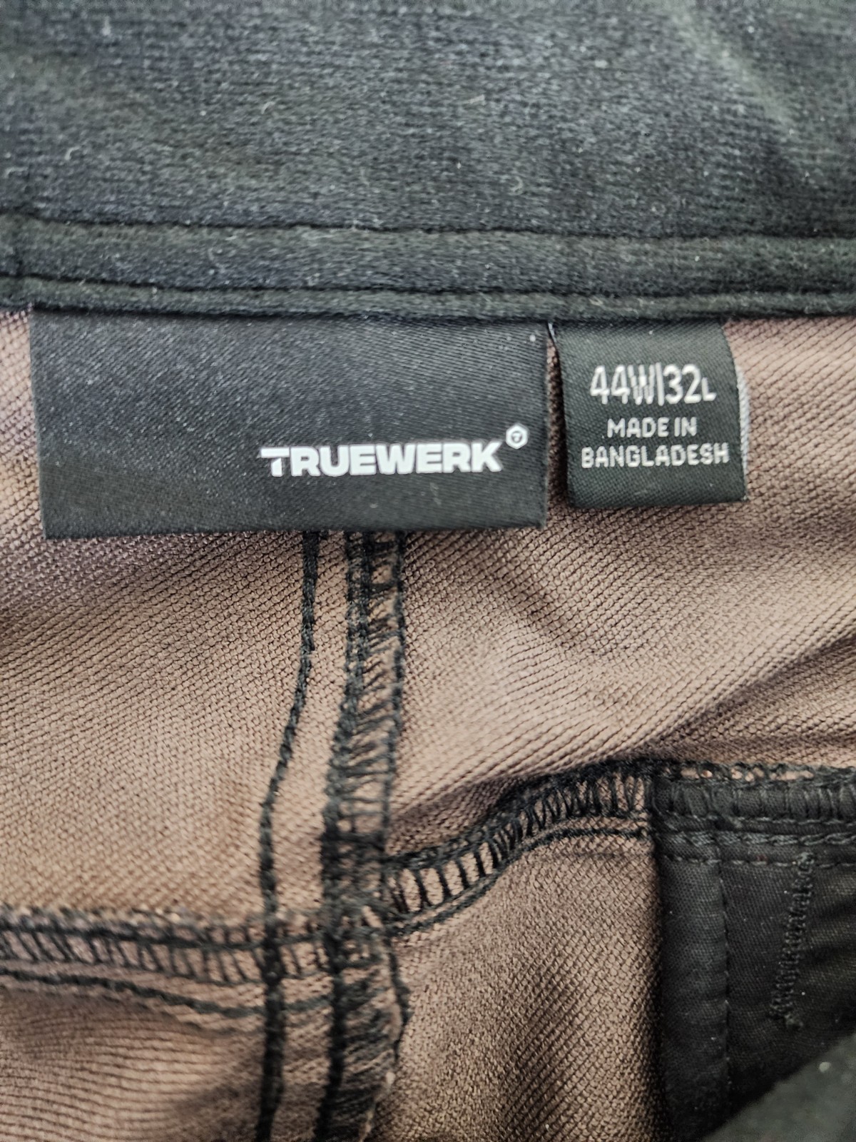 TRUEWERK T2 WerkPant Men’s Black Canvas Workwear Pants Regular Fit 44W