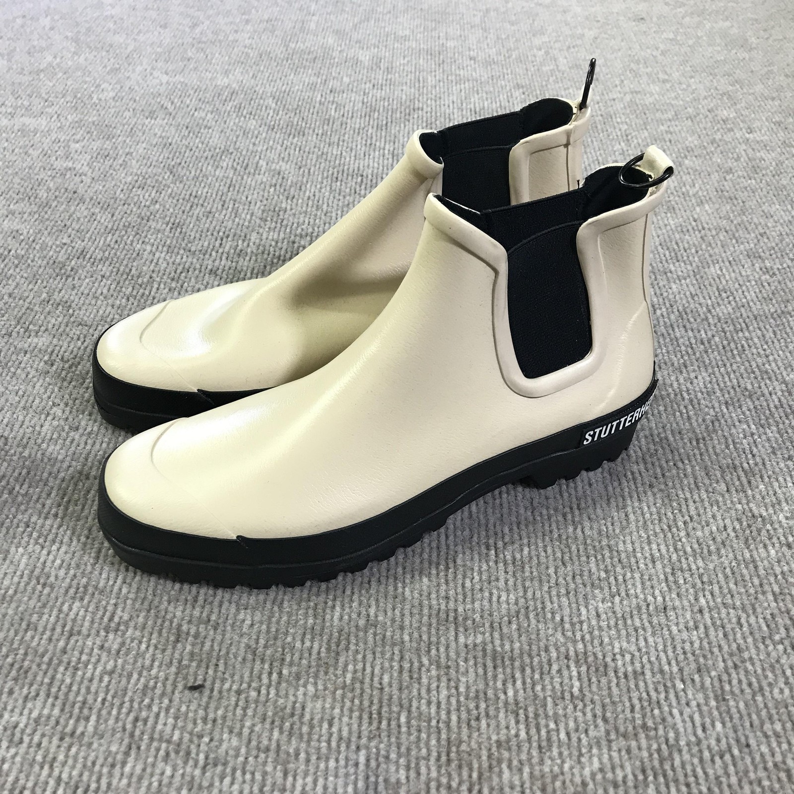 Stutterheim X Novesta Chelsea Rainwalker Boots Mens Size 10 Beige Waterproof
