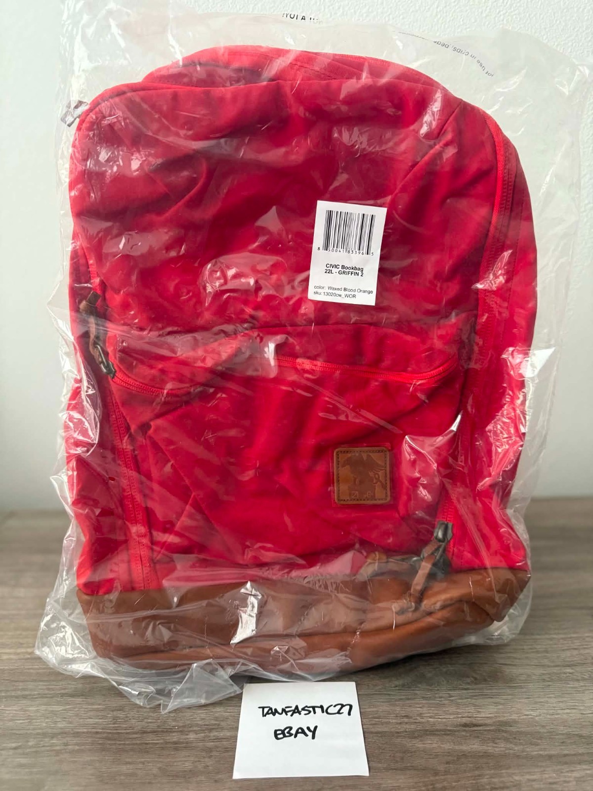 NEW Evergoods CB22 Civic Bookbag 22L Griffin Blood Orange ✅SHIPS IN 1 DAY✅