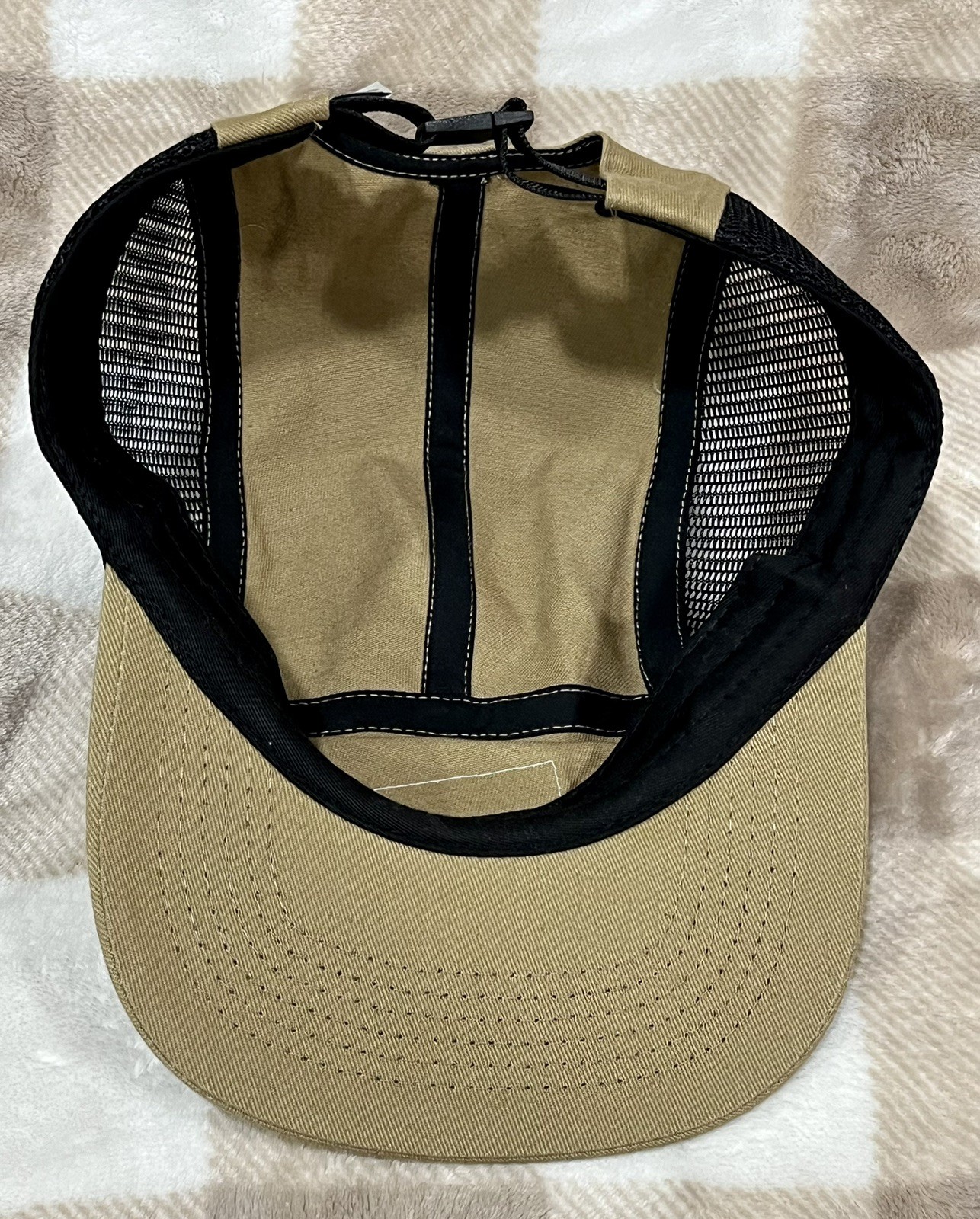 Other Half Brewing Co. 5 Panel Mesh Sides Hat Cap Strap Back Black Tan Cap Beer