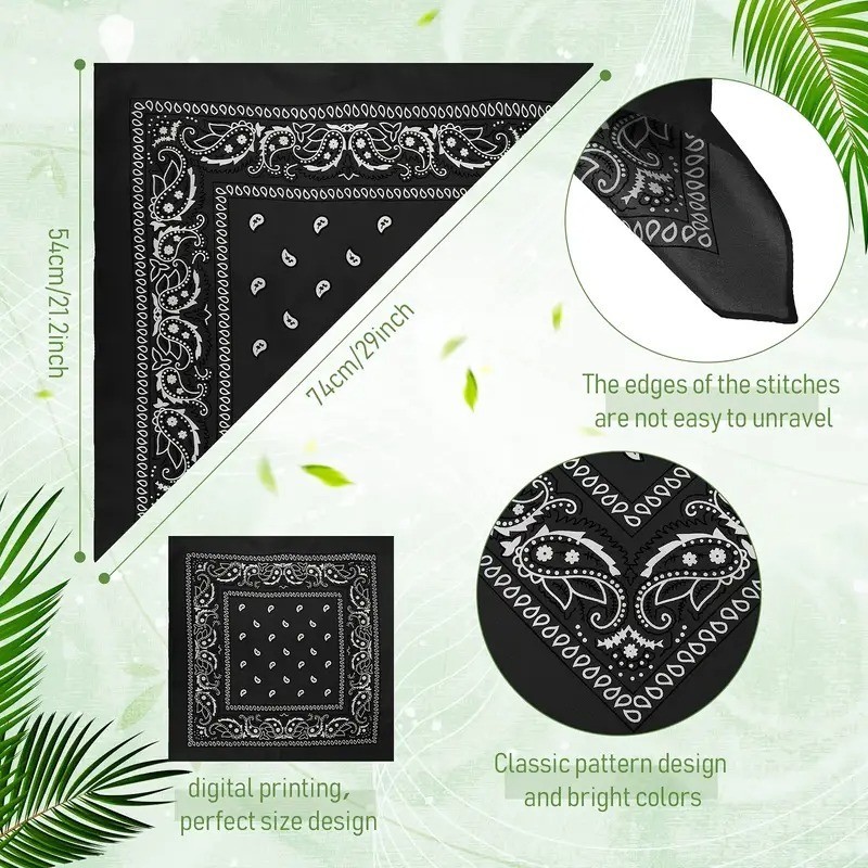 Unisex Paisley Bandanas