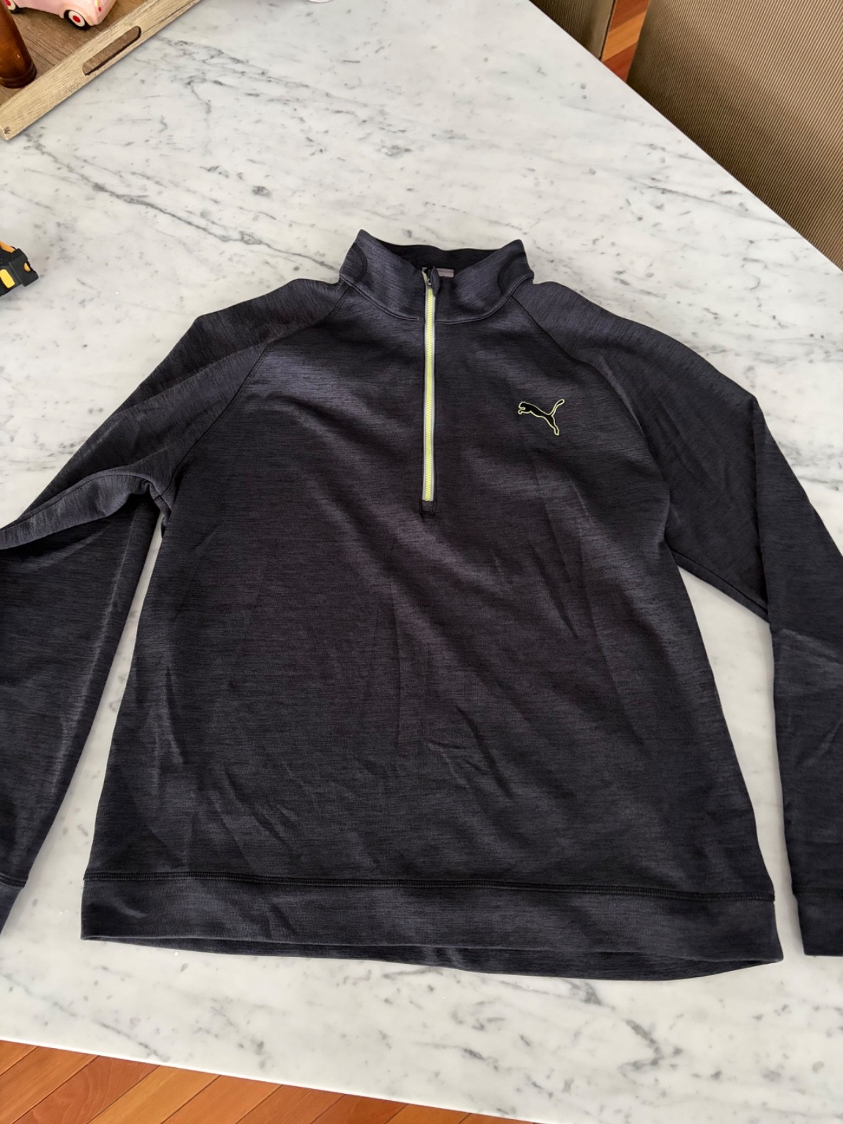 Puma Golf PWRWARM Quarter Zip Pullover Men’s XL Black Heathered