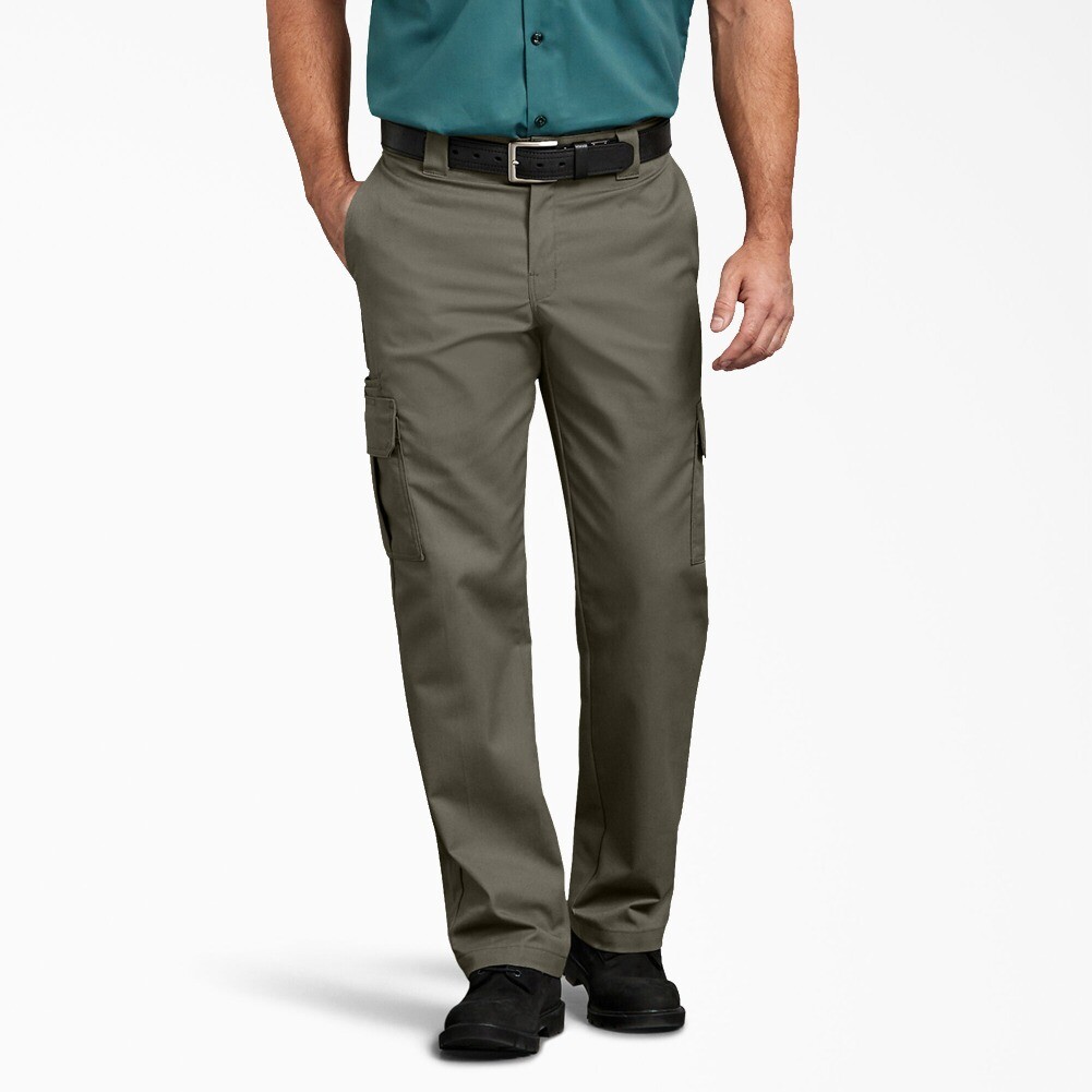 Dickies Mens Flex WP595 Regular Fit Straight Leg Work Uniform Pocket Cargo Pants