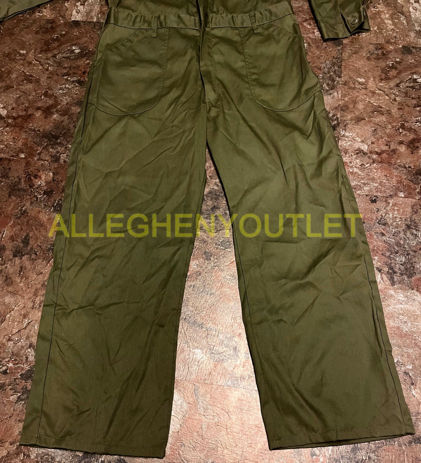 US Army USGI Military UTILITY Coveralls OD Green ZIPPER CLOSURE 36R,42L, 48L NEW