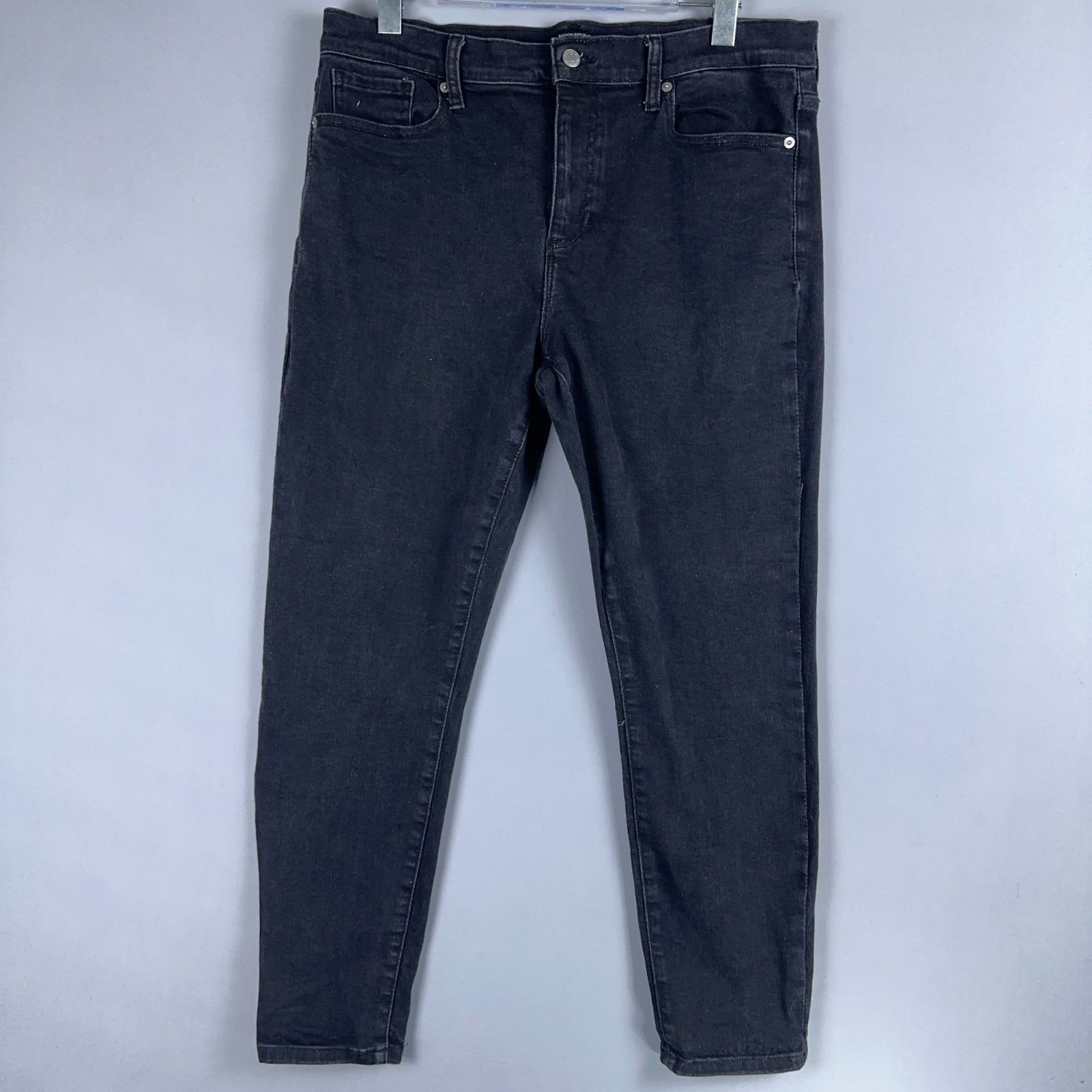Banana Republic Skinny Jeans Womens Size 32/14 Stretch Denim Charcoal Gray