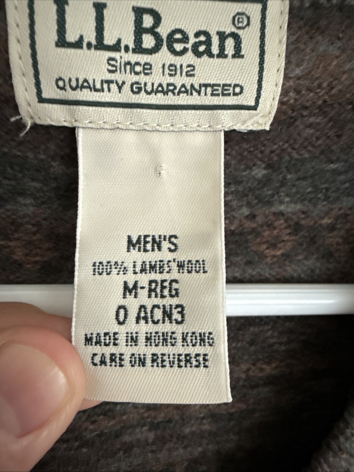Vintage L.L. Bean Fair Isle Sweater Vest Men’s Large 100% Lams Wool