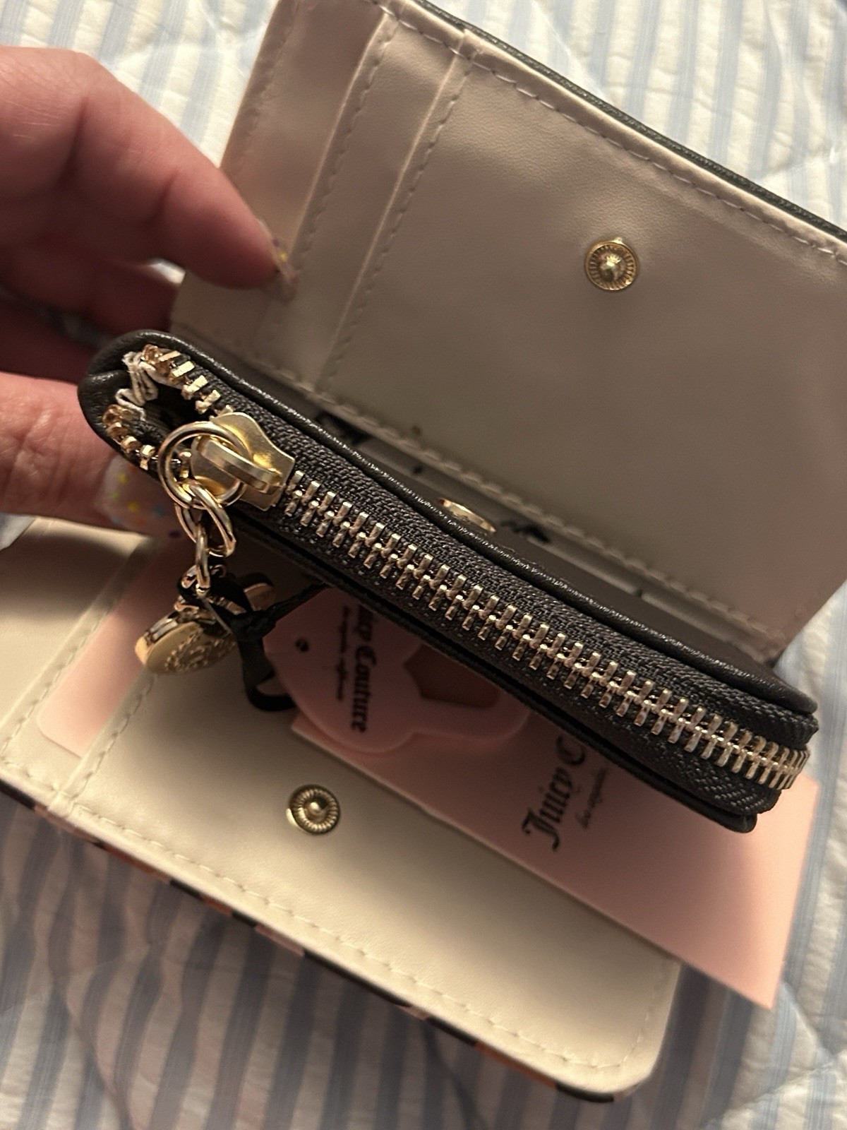 Juicy Couture Leopard Print Prep School Wallet W/Heart Charm NEW