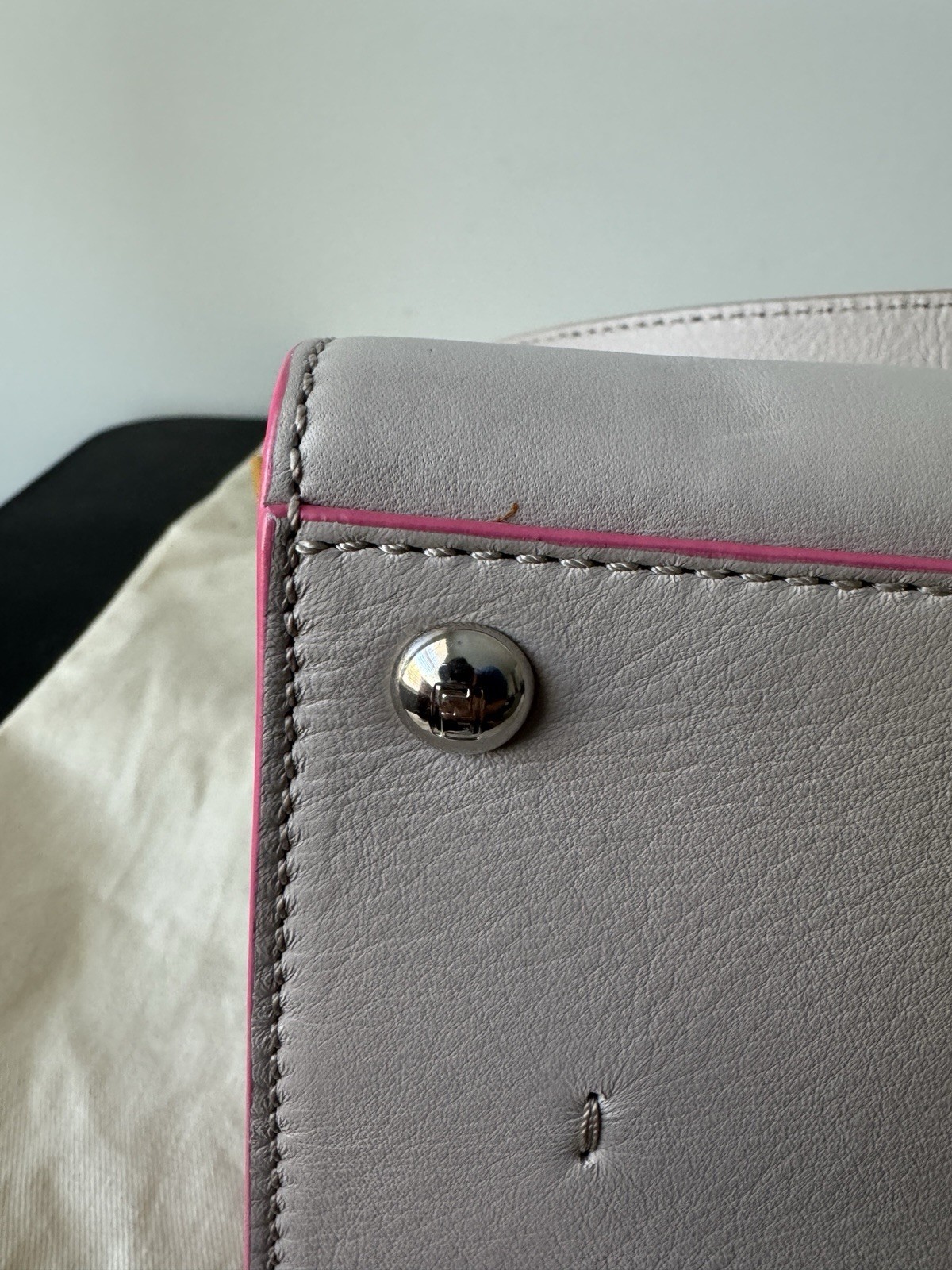 Fendi Vitello Dolce Petite 3Jours Tote Bag – Grigio Grey