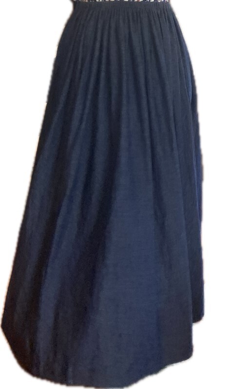 Custom Ladies skirt long full modest denim dark navy blue jean S M L XL 1X 2X 3X