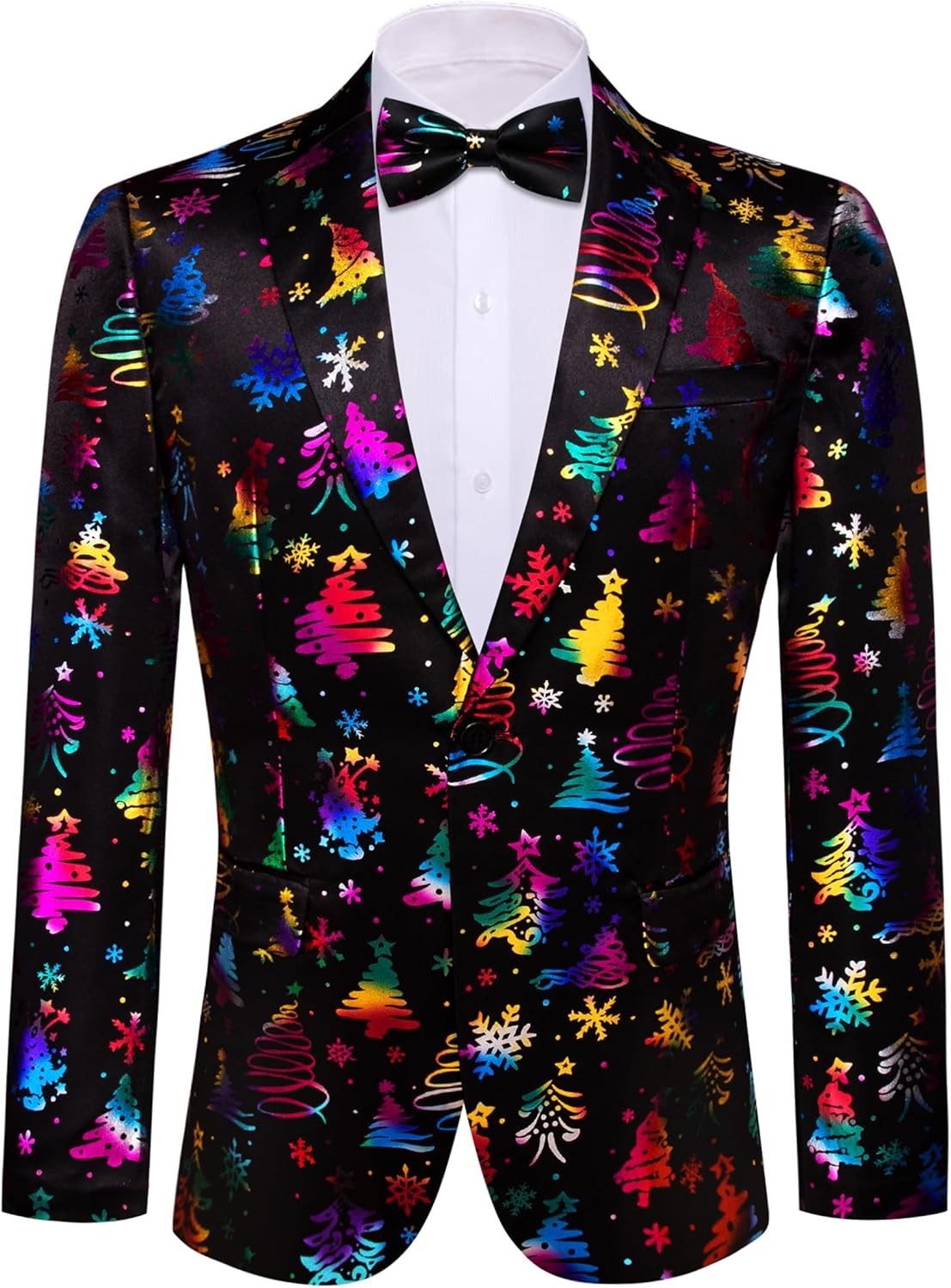 Men’s Floral Paisley One Button Blazer Tuxedo Jacket for Carnival Party Gift